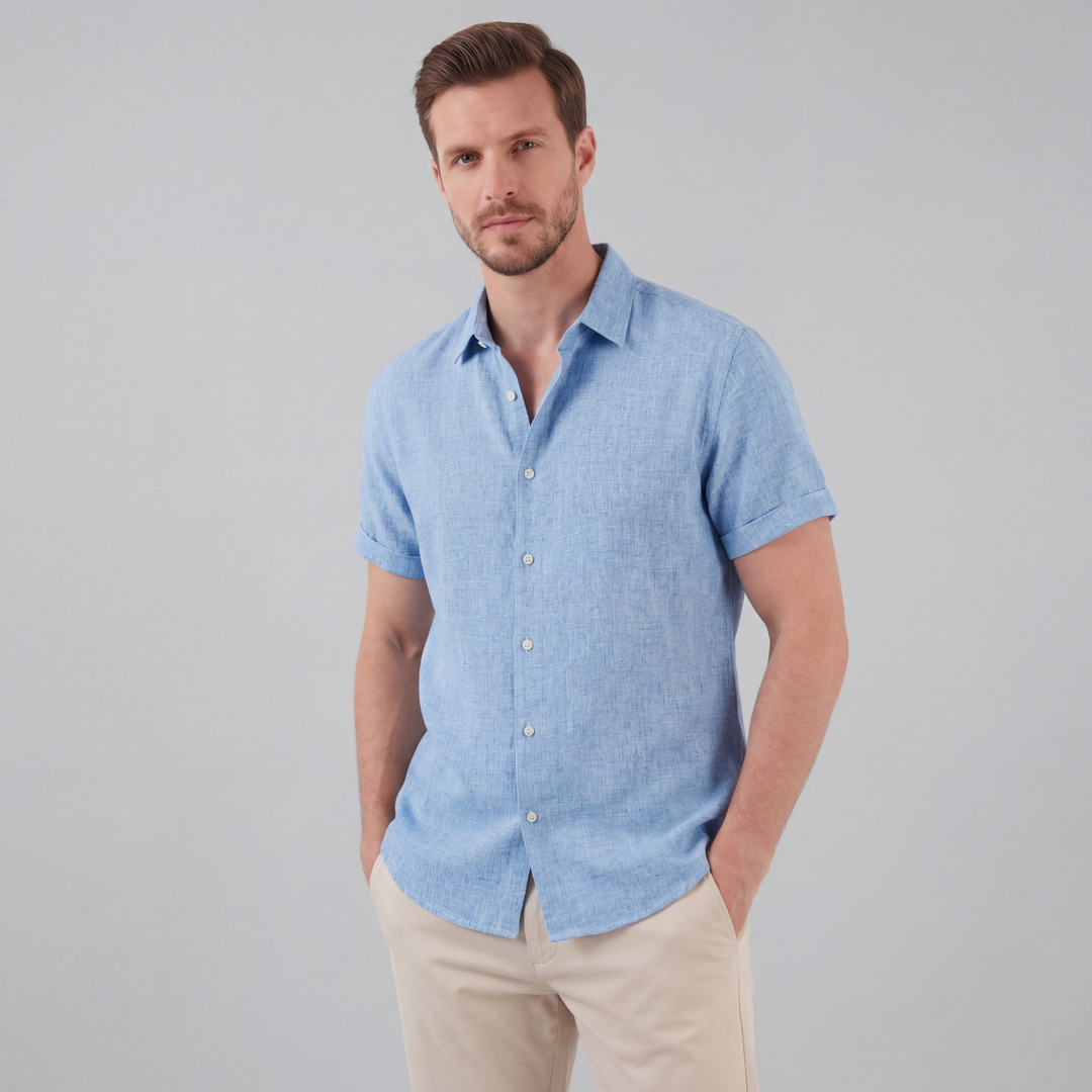 Men's Linen Short Sleeve Shirt