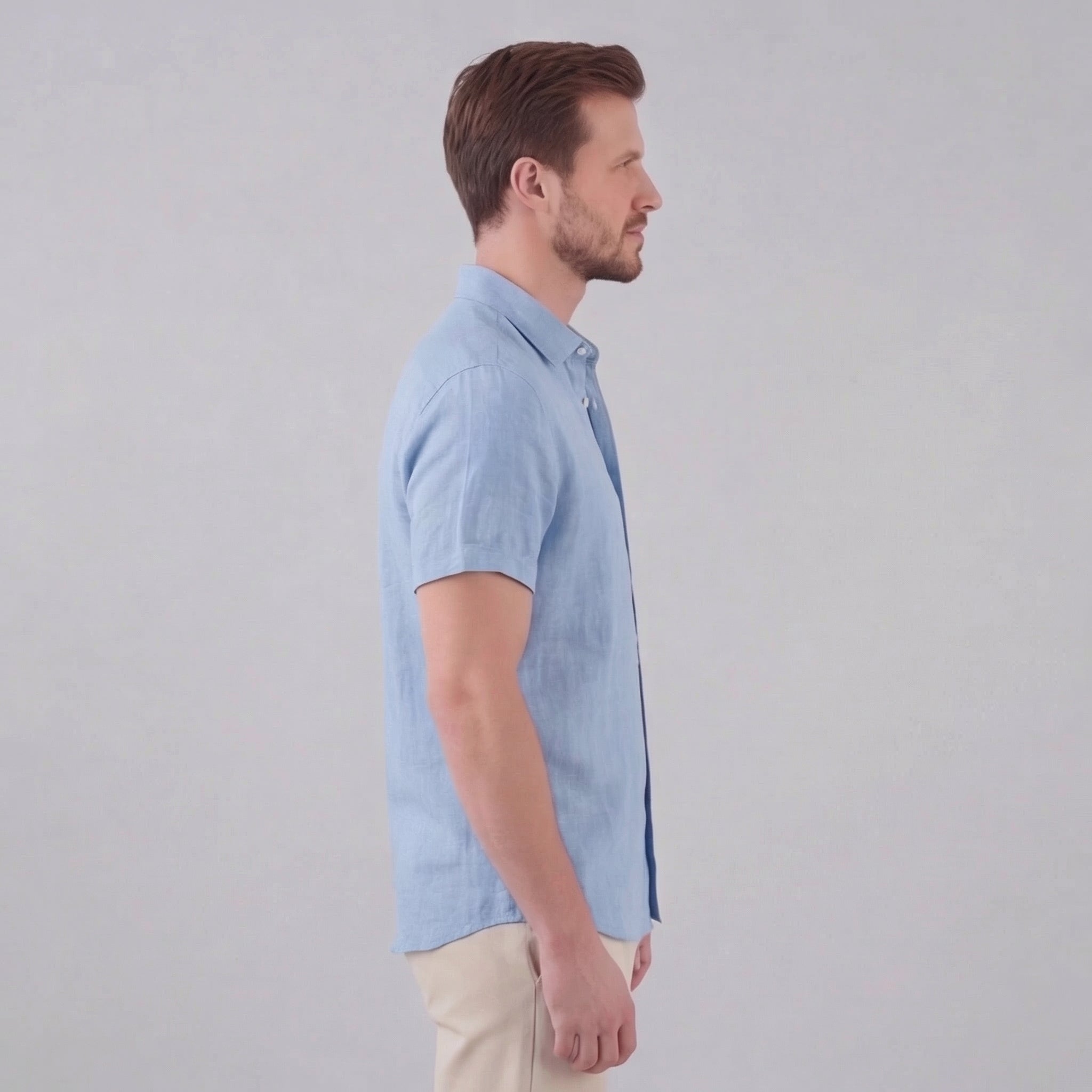 Men's Linen Short Sleeve Shirt