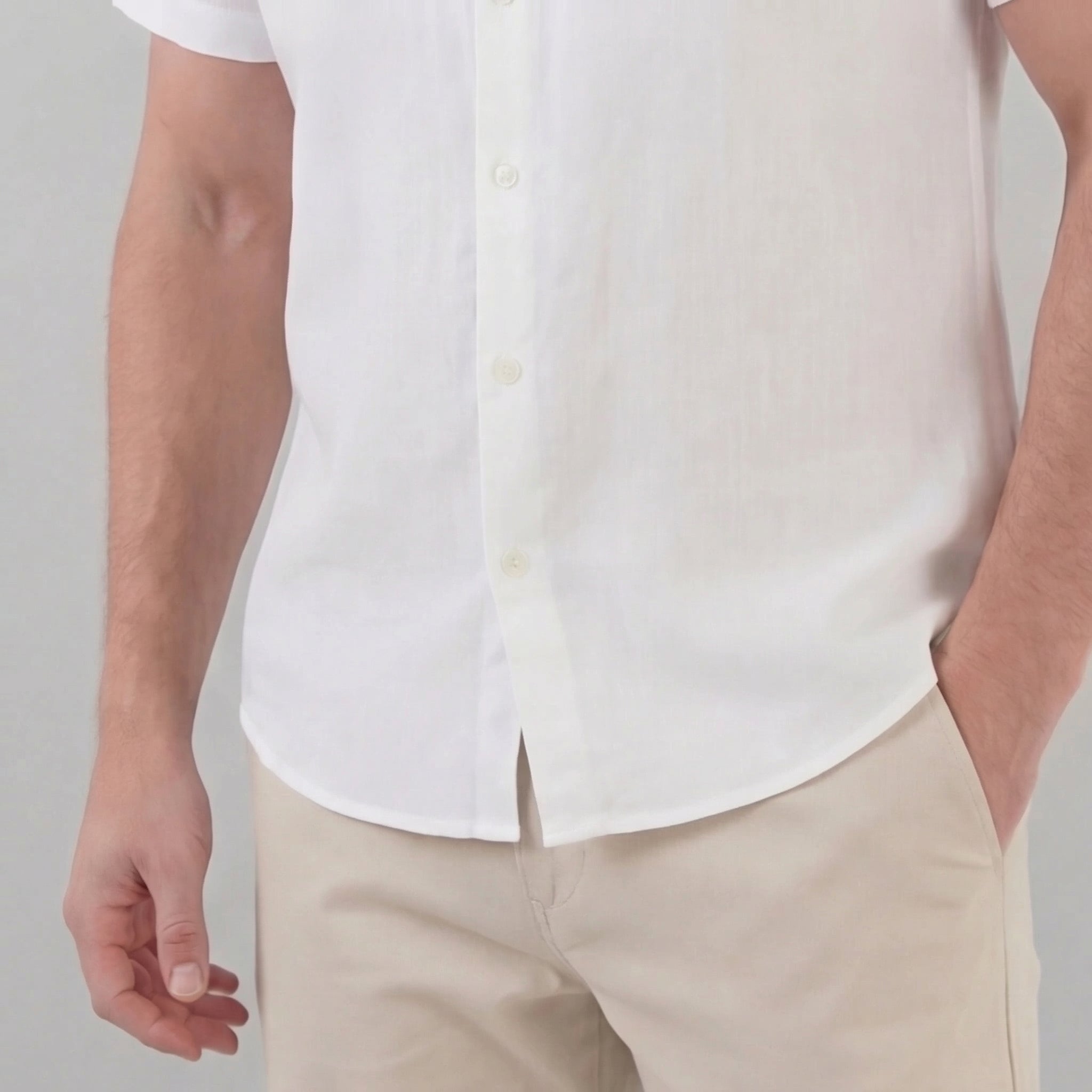 Men's Linen Short Sleeve Shirt