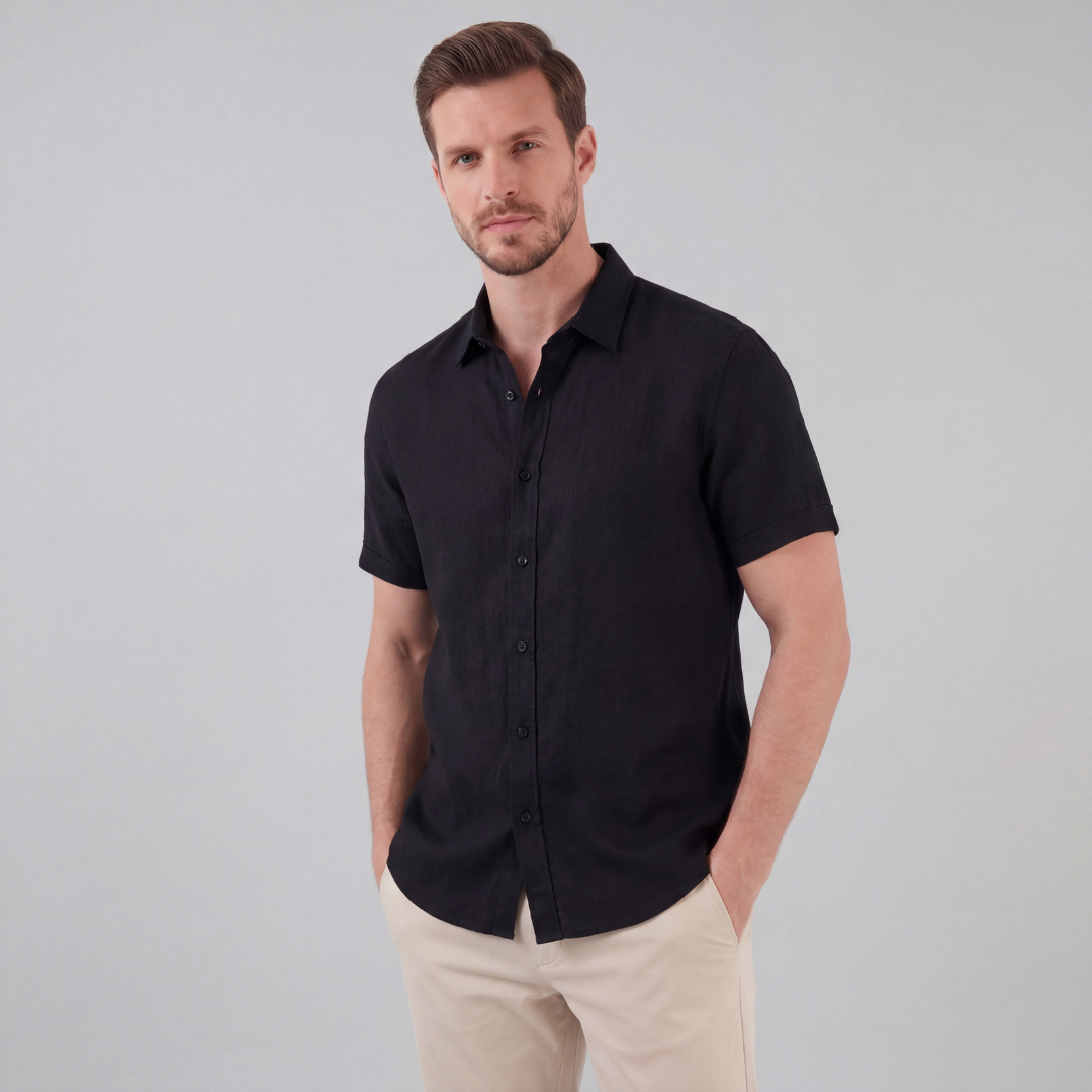 Men's Linen Short Sleeve Shirt