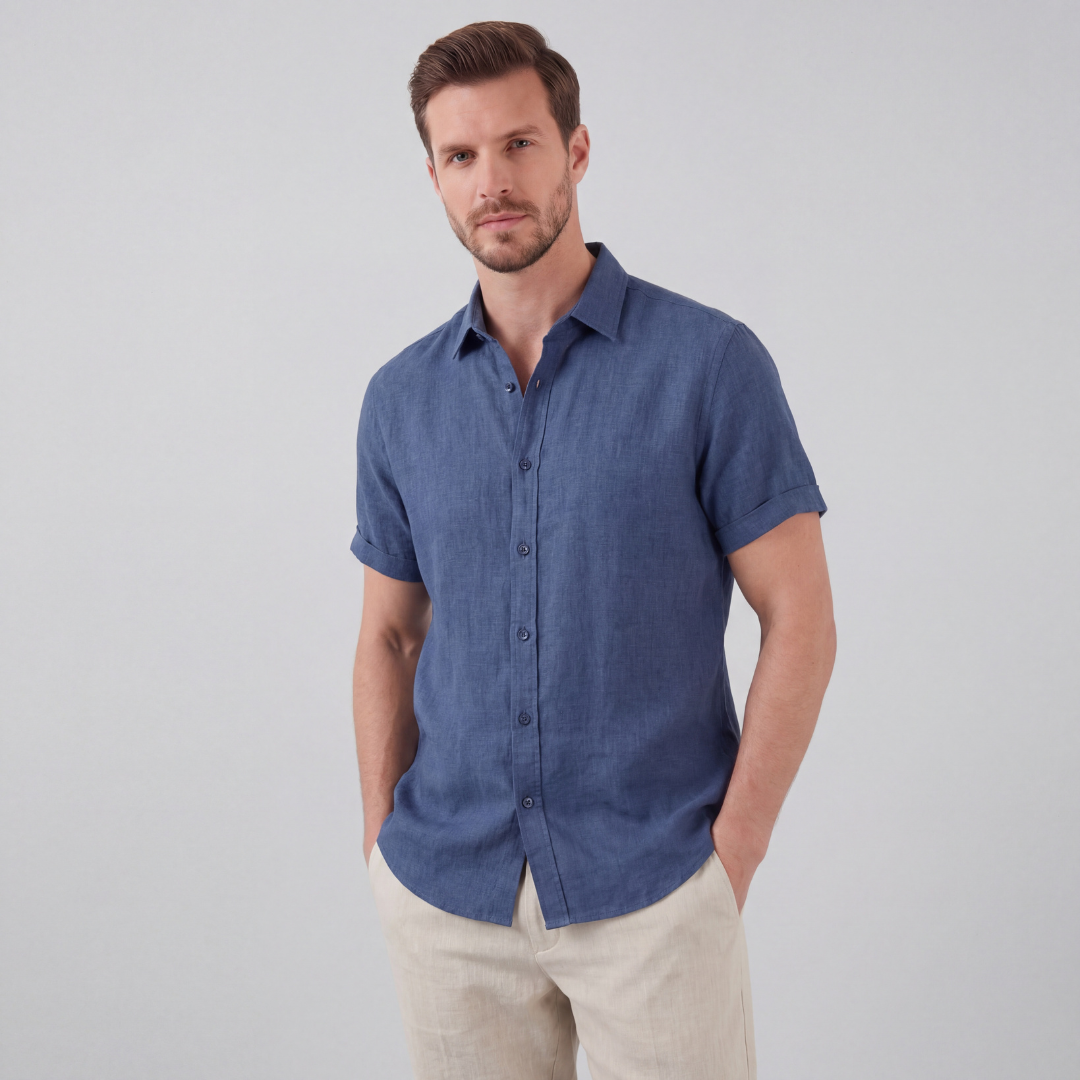 Men's Linen Short Sleeve Shirt