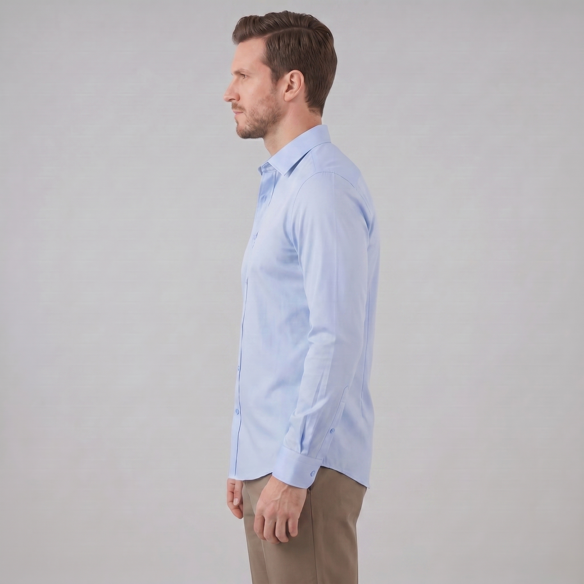 Heren Overhemd Slim Fit Lange Mouwen