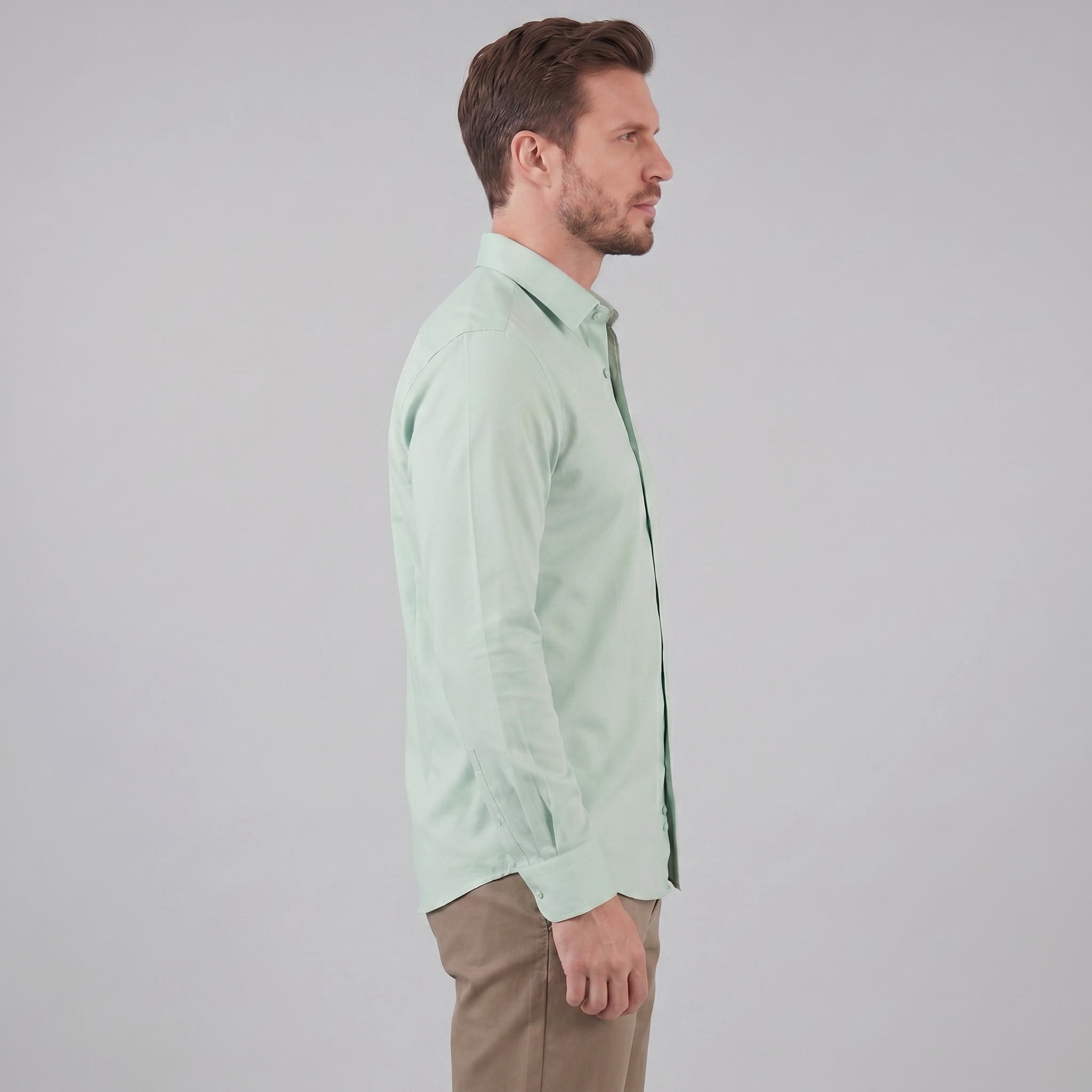 Heren Overhemd Slim Fit Lange Mouwen