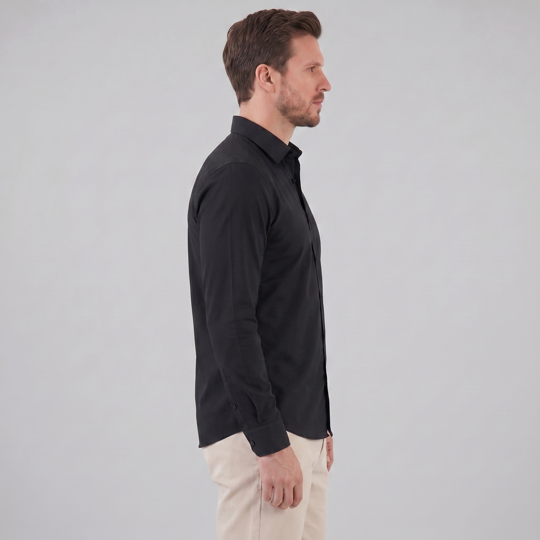 Heren Overhemd Slim Fit Lange Mouwen