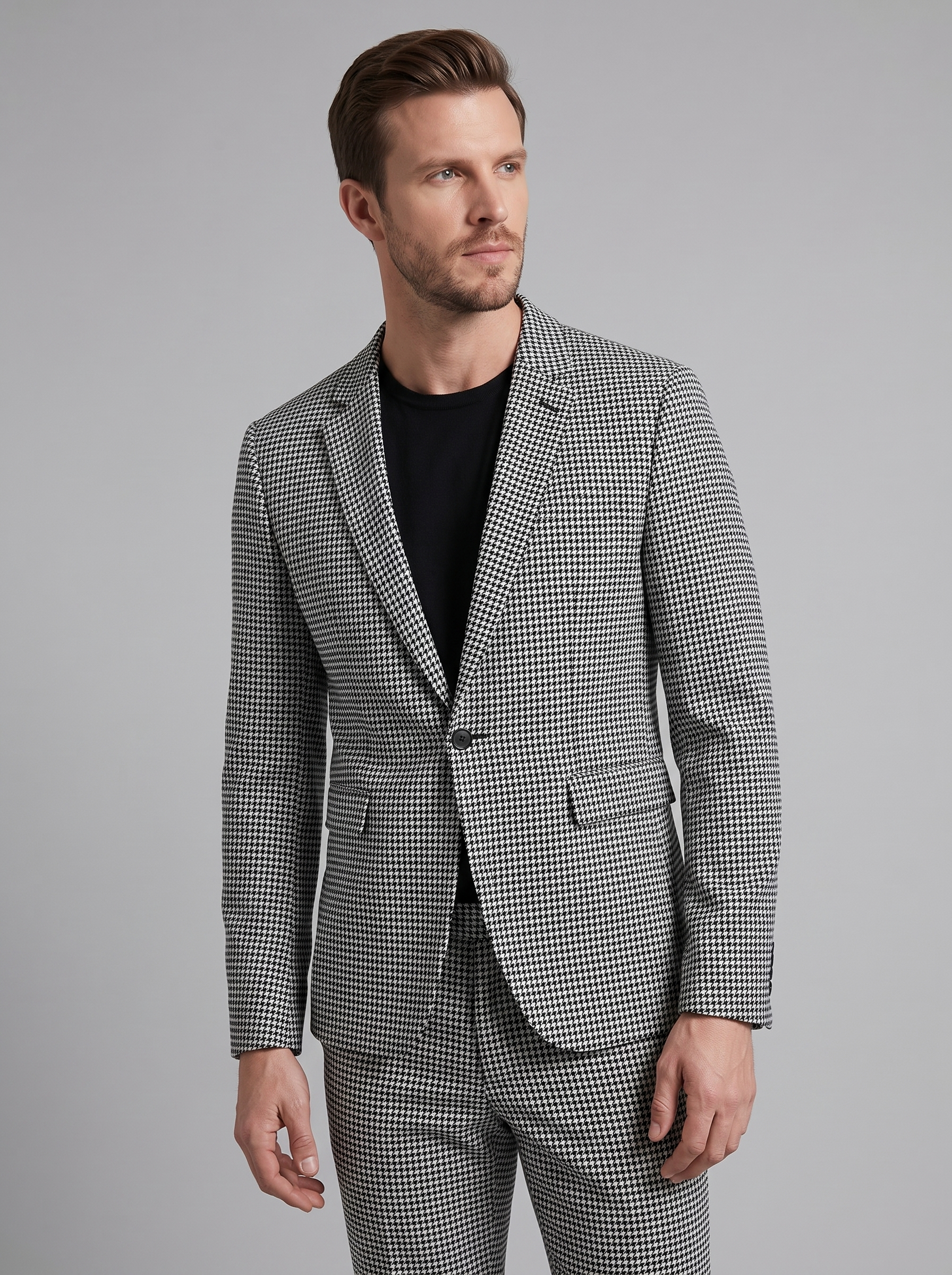 Heren Ruitpatroon Tailored Pak