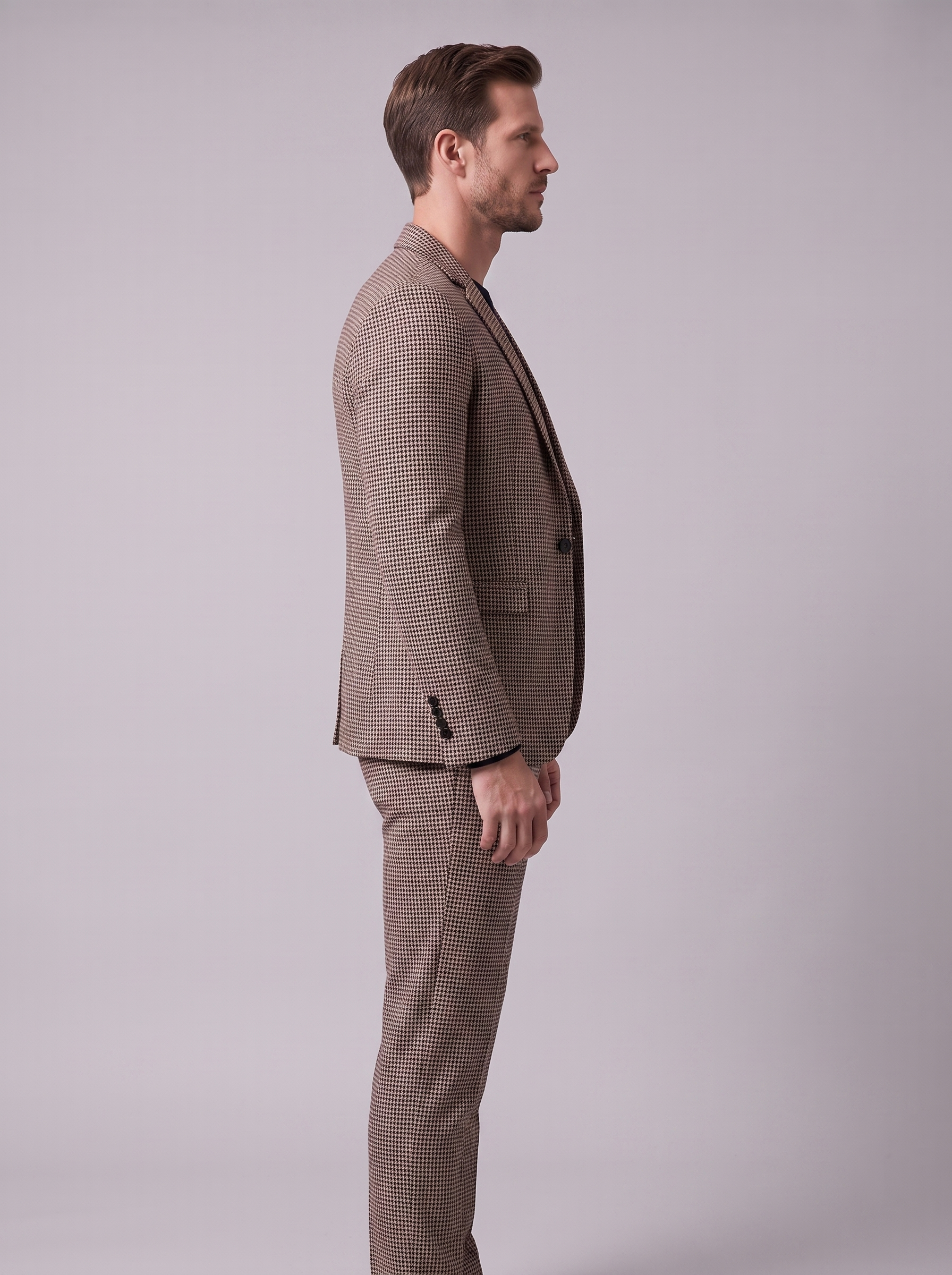 Heren Ruitpatroon Tailored Pak