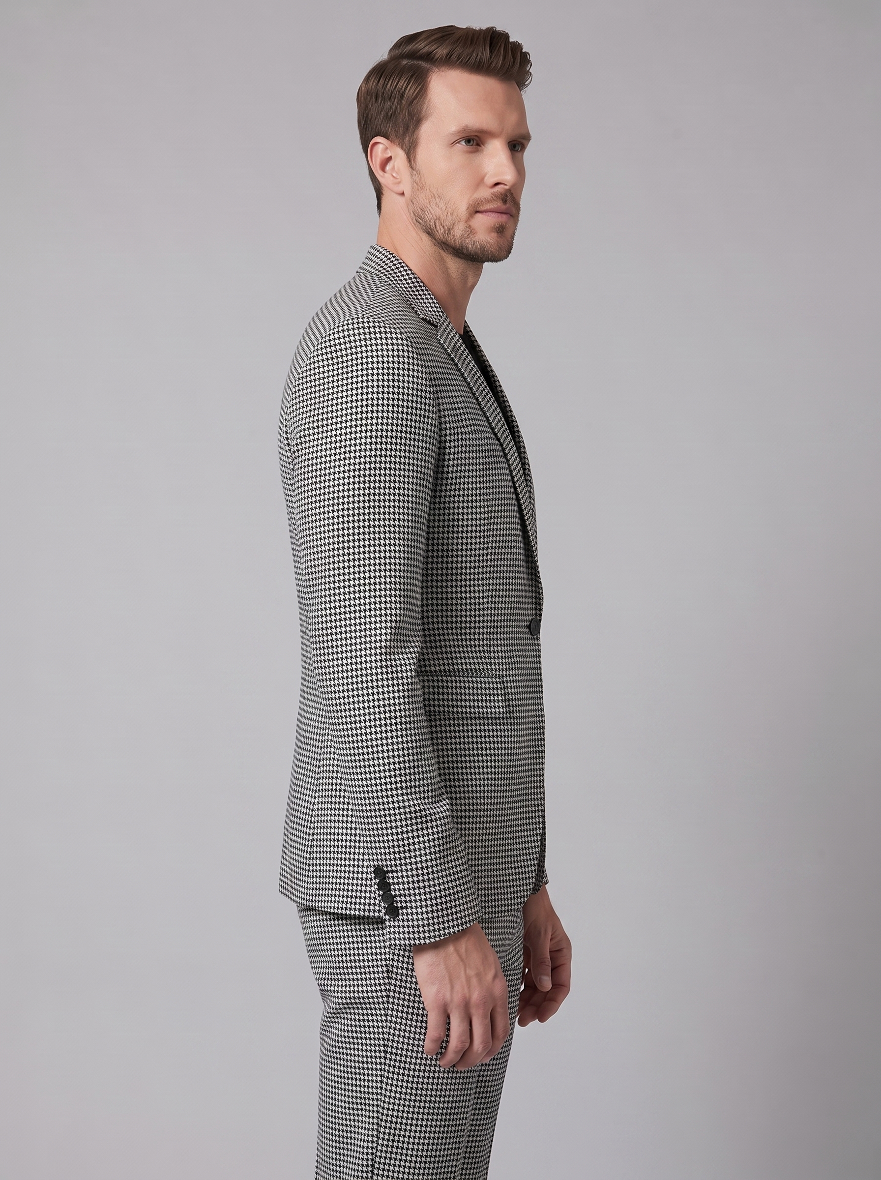 Heren Ruitpatroon Tailored Pak