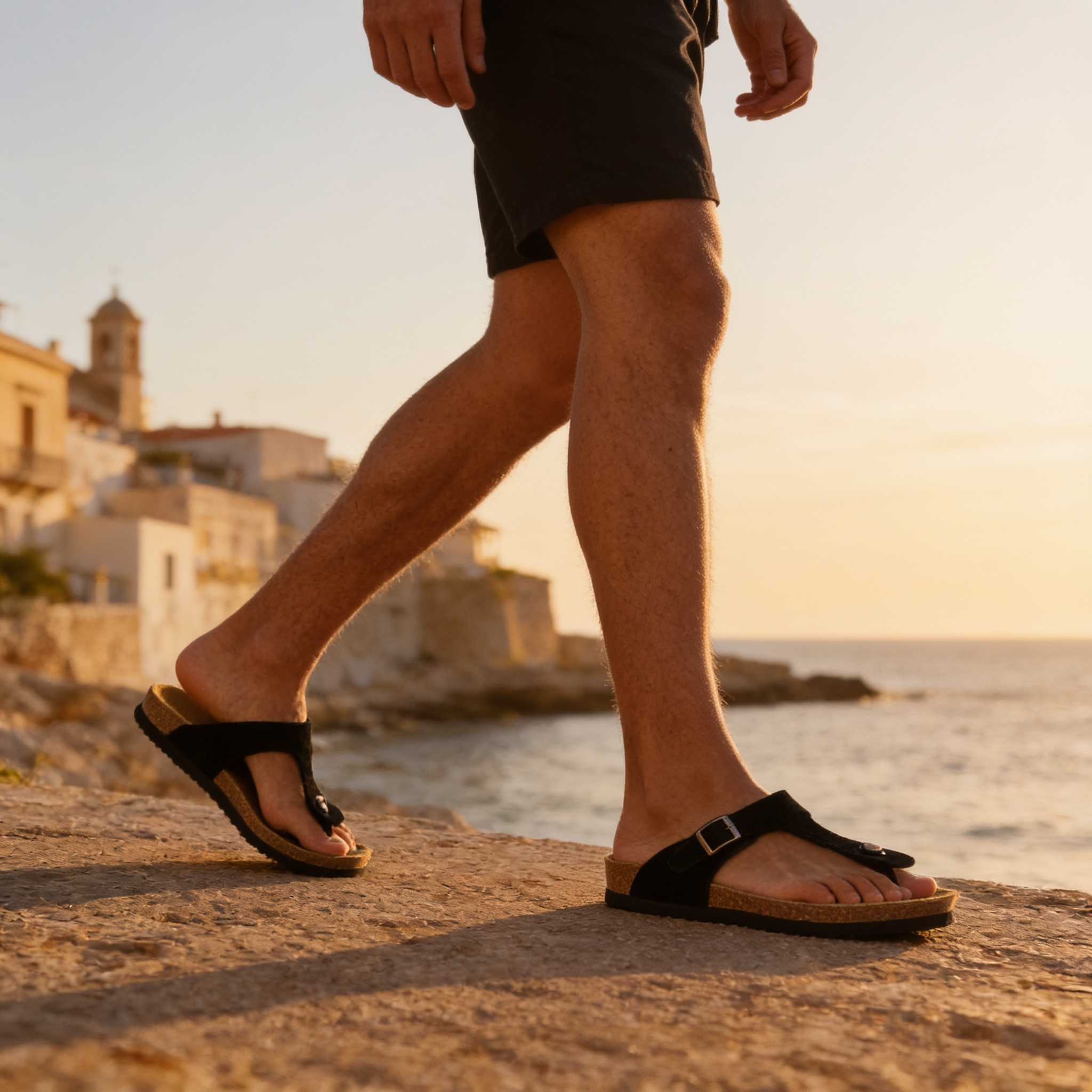 Men's Slippers with Buckle