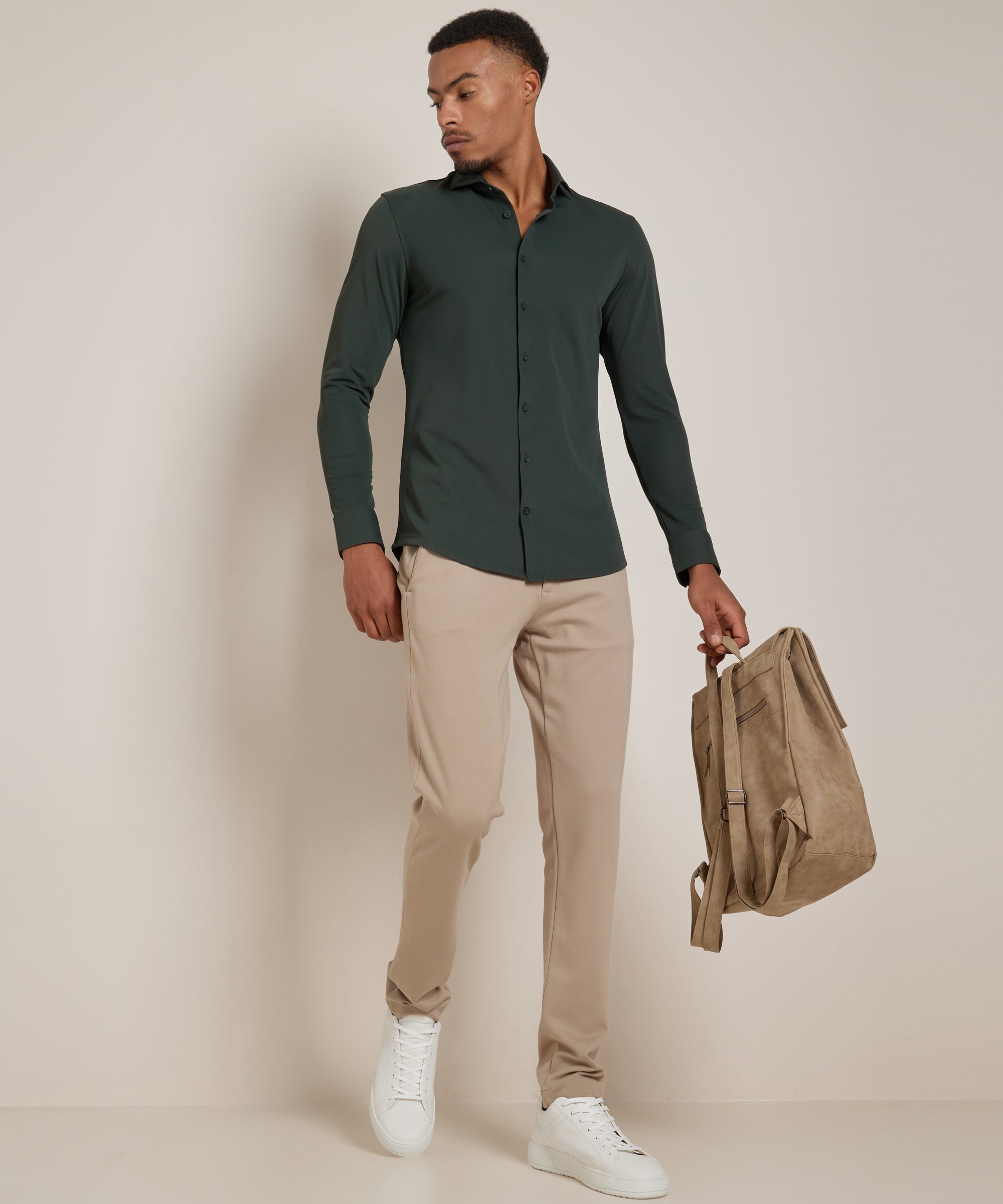Heren Smart Casual Stretch Overhemd