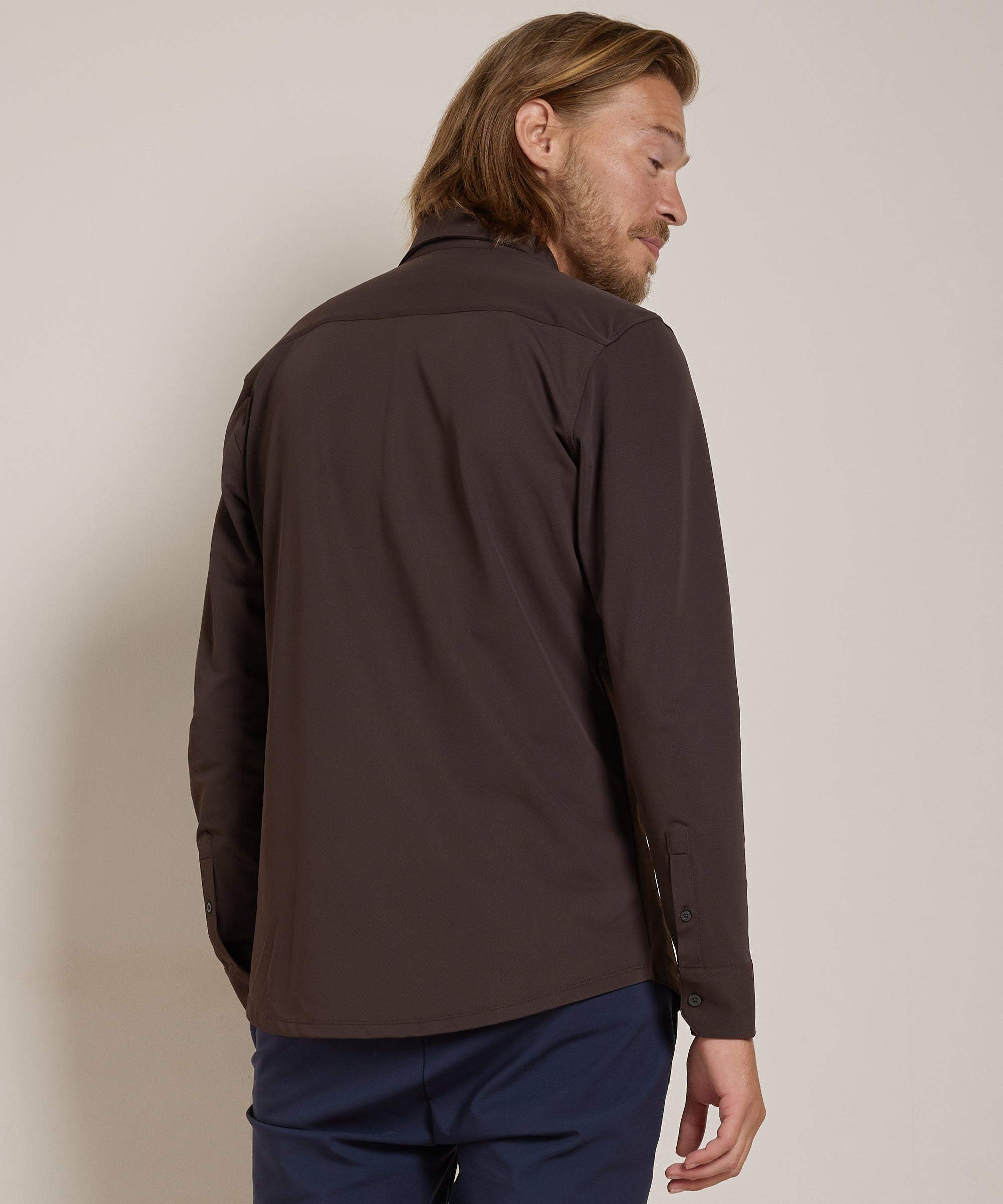 Heren Smart Casual Stretch Overhemd