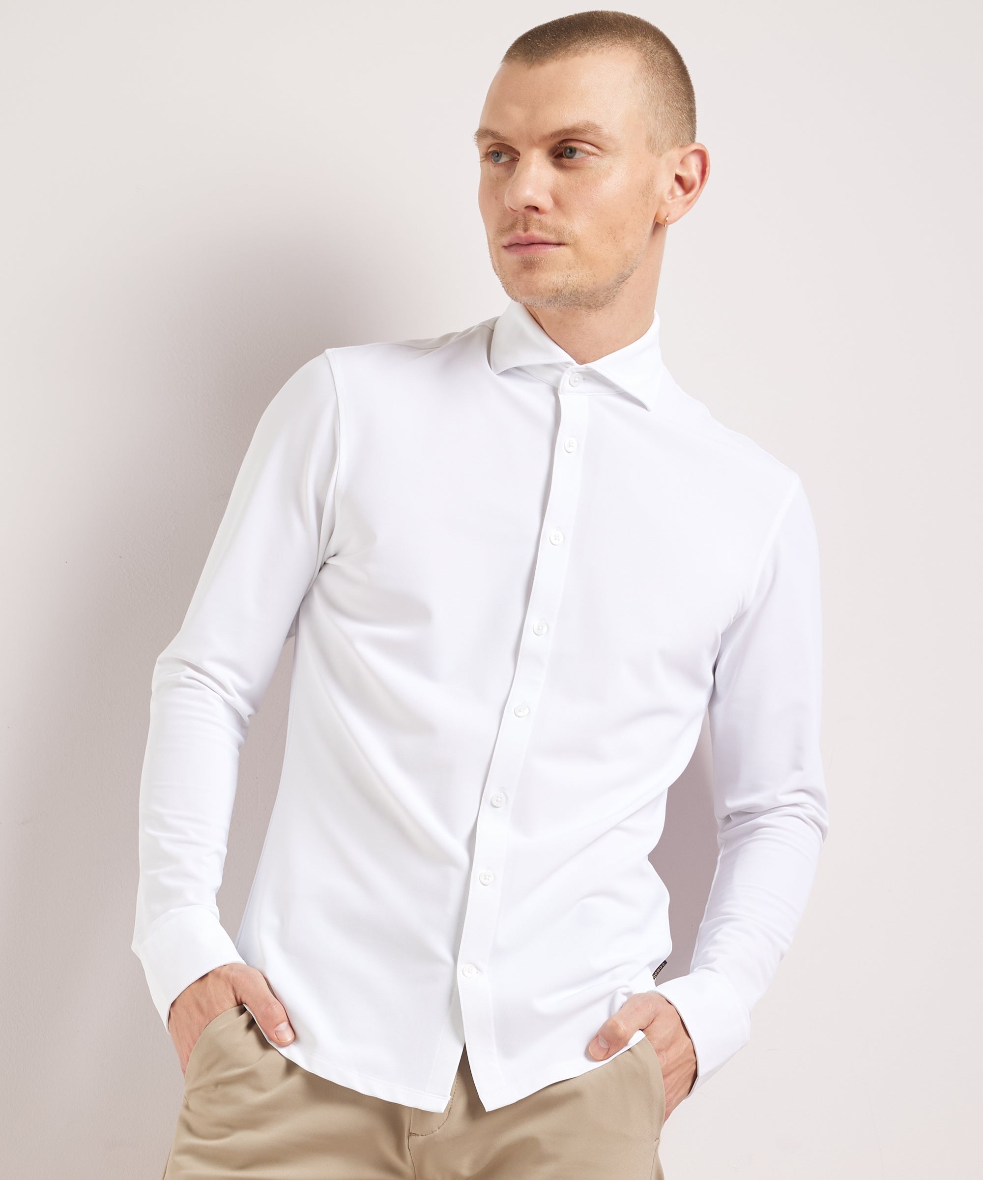 Heren Smart Casual Stretch Overhemd