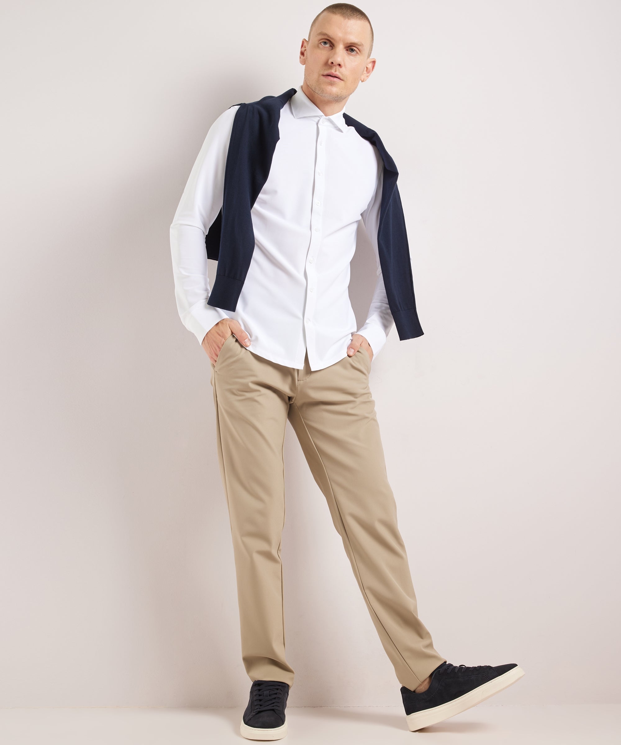Heren Smart Casual Stretch Overhemd