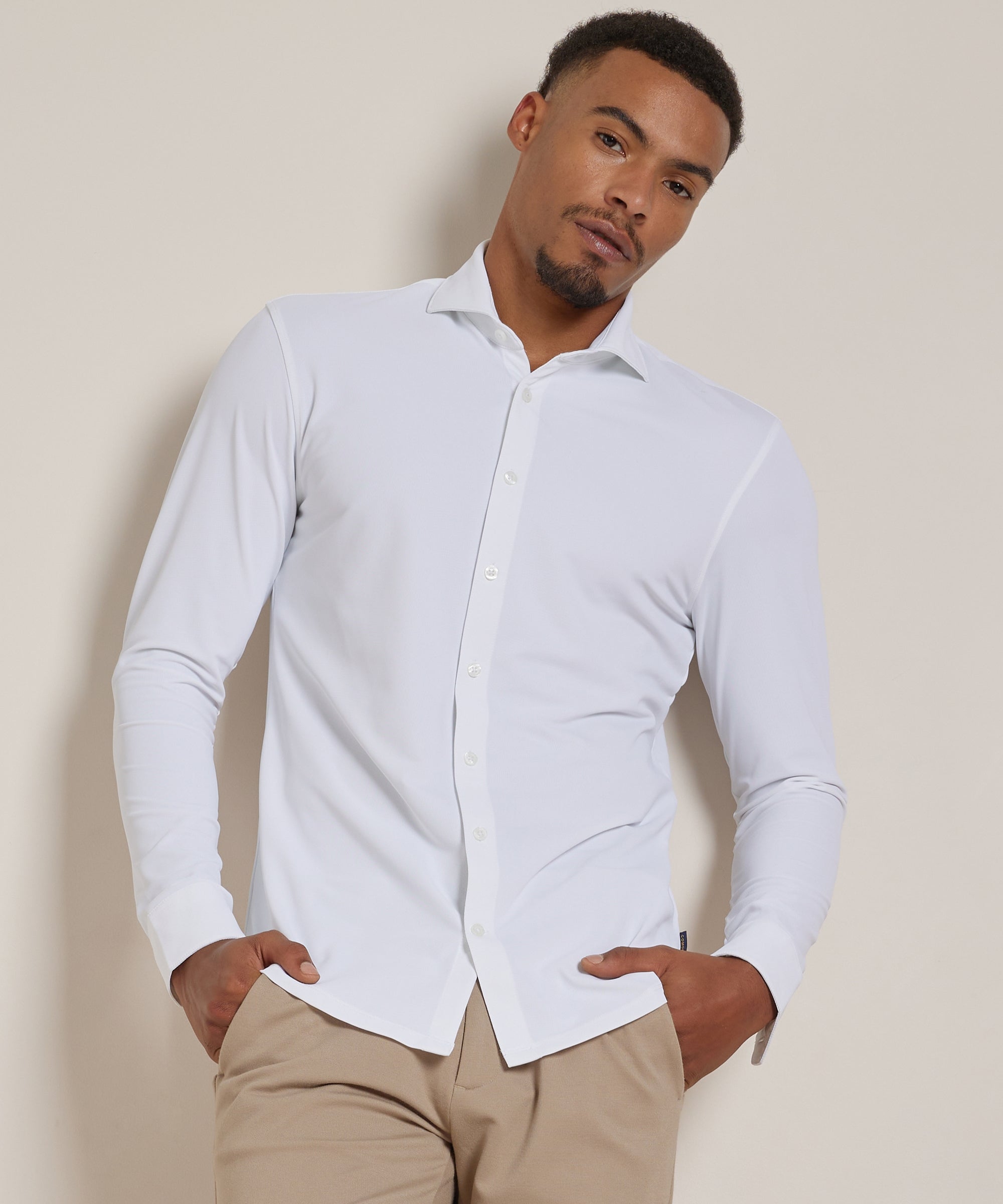 Heren Smart Casual Stretch Overhemd