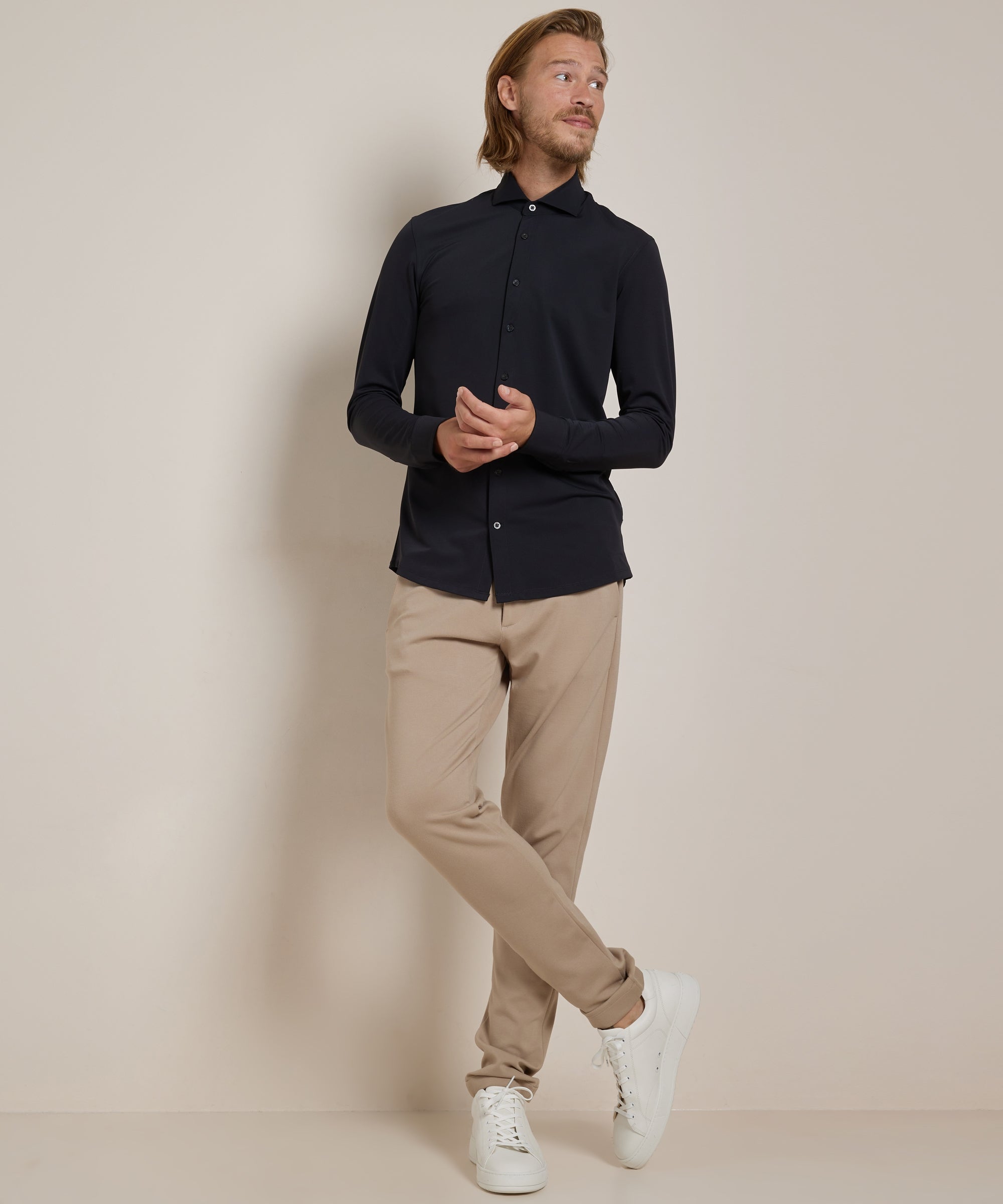 Heren Smart Casual Stretch Overhemd