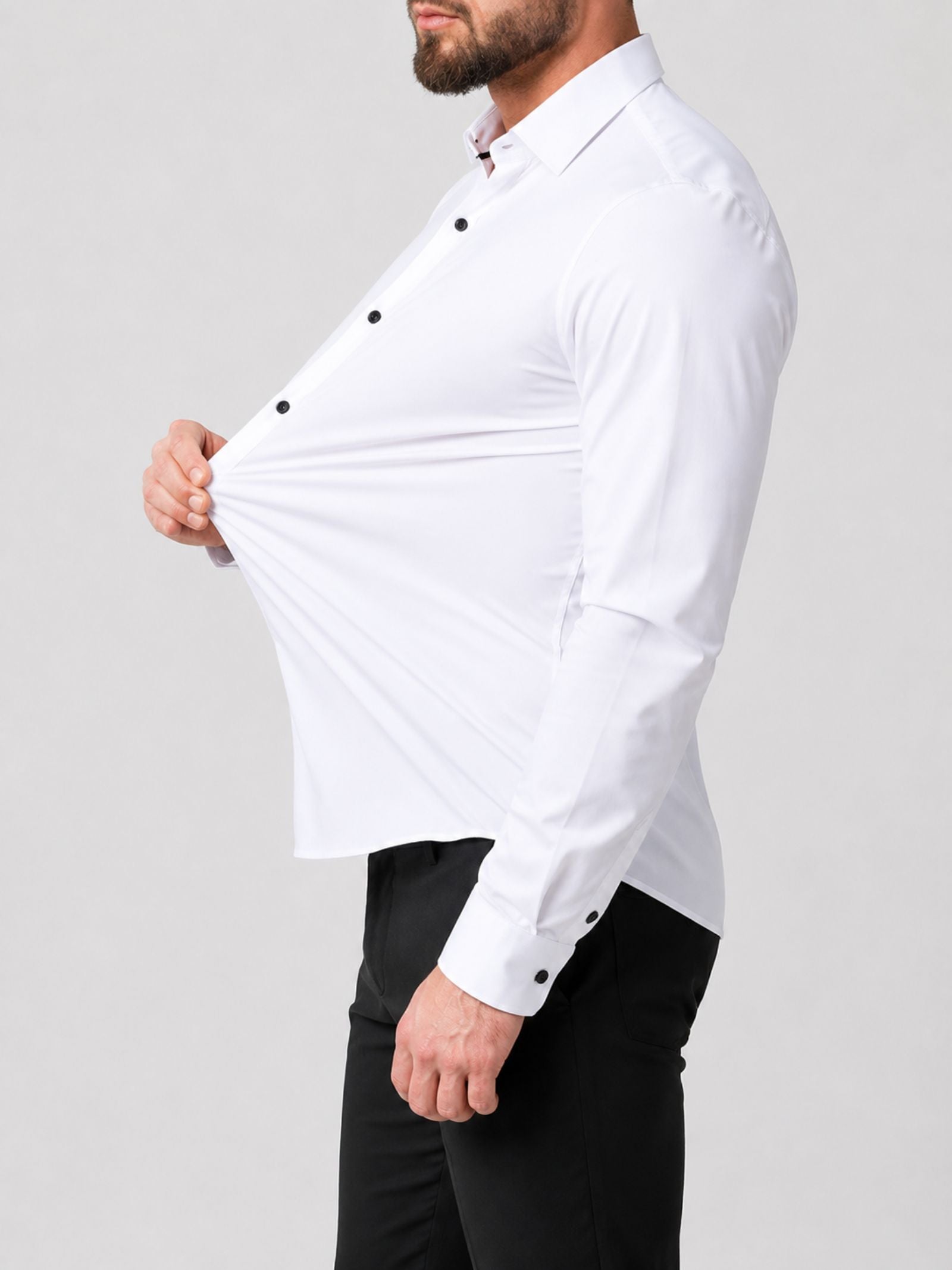 Heren Stretch Overhemd Bruiloft