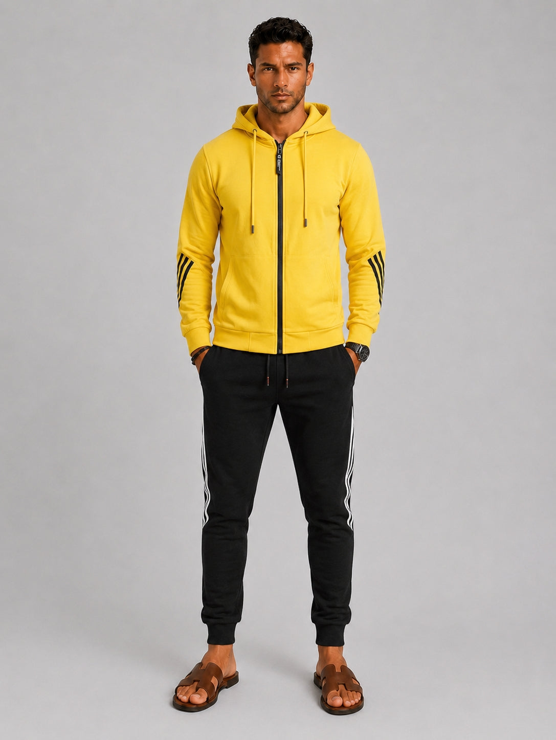 Men's Tracksuit with Zip in Cotton Blend