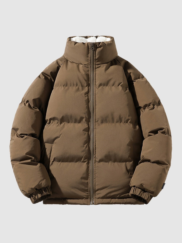 Men's Winter Jacket with Fleece Lining and Waterproof Material