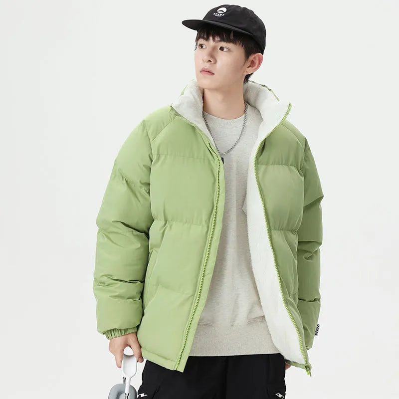 Men's Winter Jacket with Fleece Lining and Waterproof Material