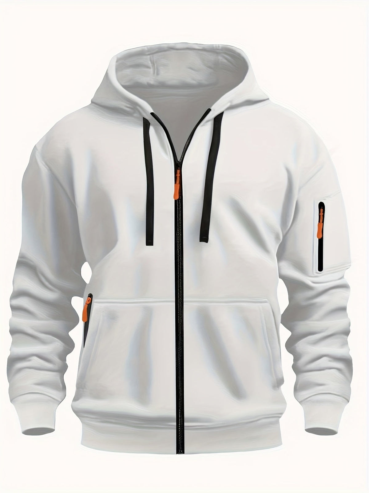 Men's Zip-Up Hoodie with Side Pocket