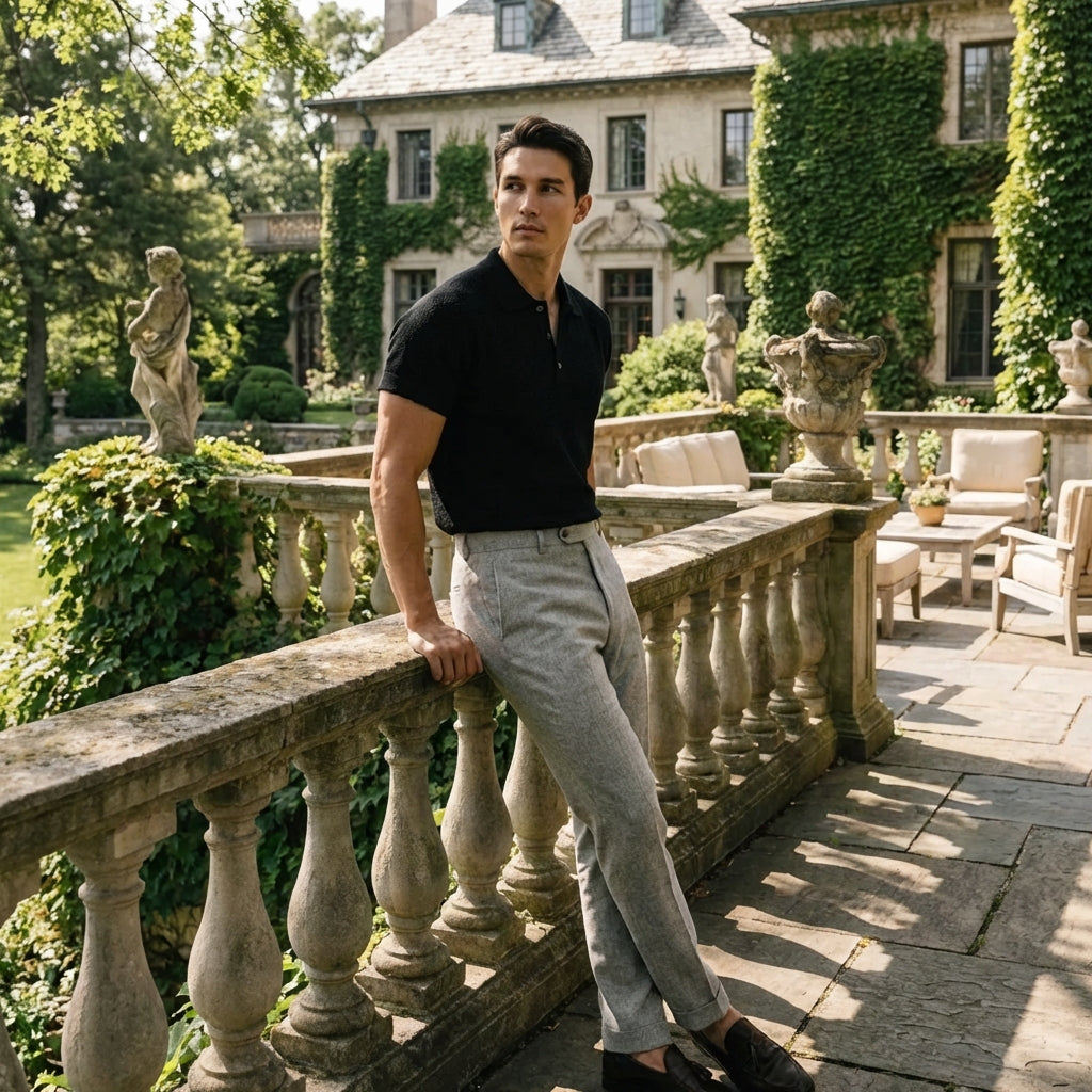 OLDMONEYLOOK | Men’s Refined Summer Knit Shirt
