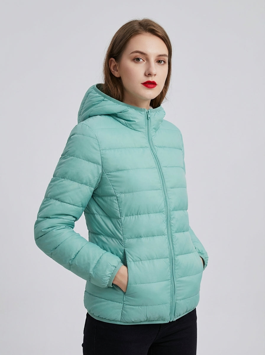 Quilted Hooded Lightweight Padded Jacket