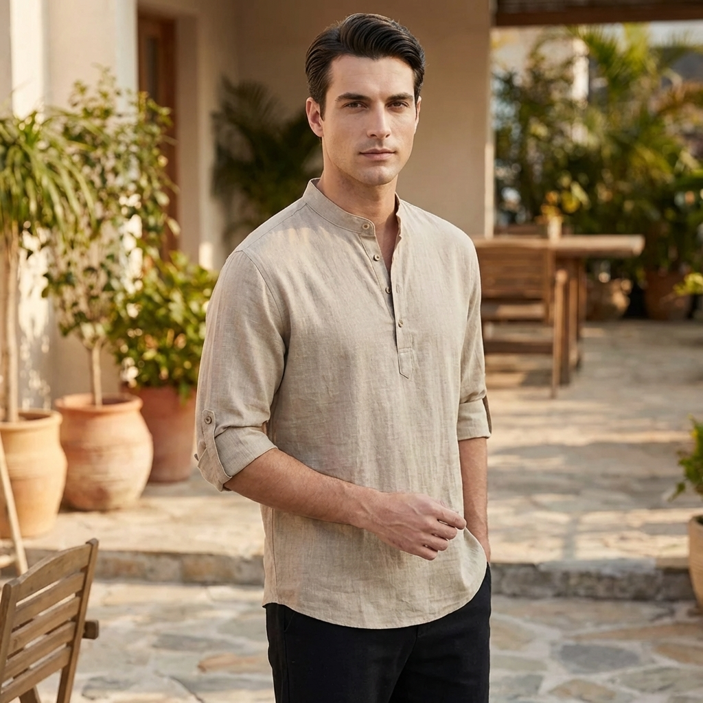 OLDMONEYLOOK | Men’s Classic Linen Summer Shirt