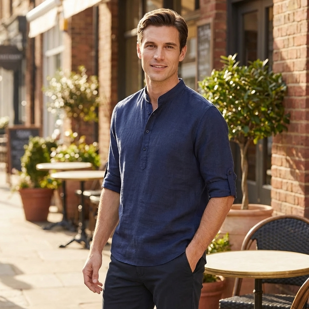 OLDMONEYLOOK | Men’s Classic Linen Summer Shirt