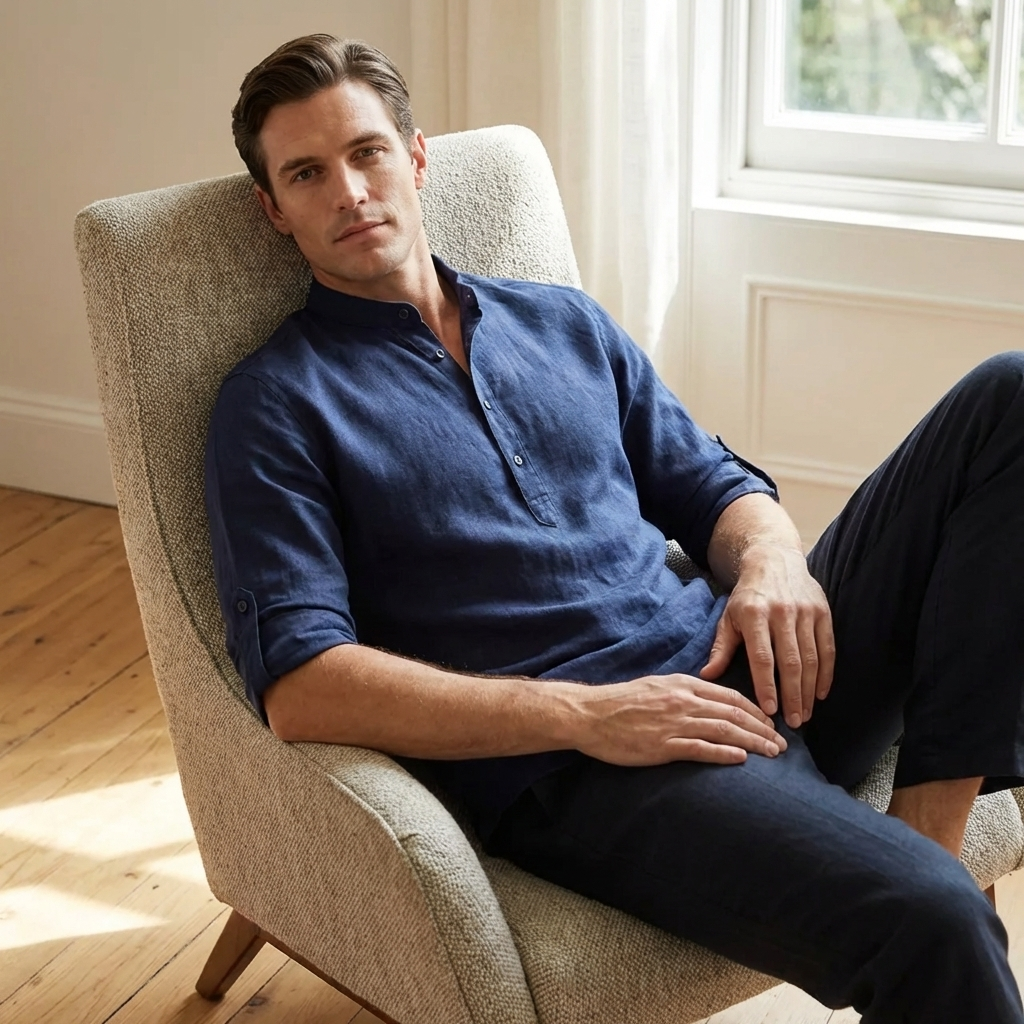OLDMONEYLOOK | Men’s Classic Linen Summer Shirt