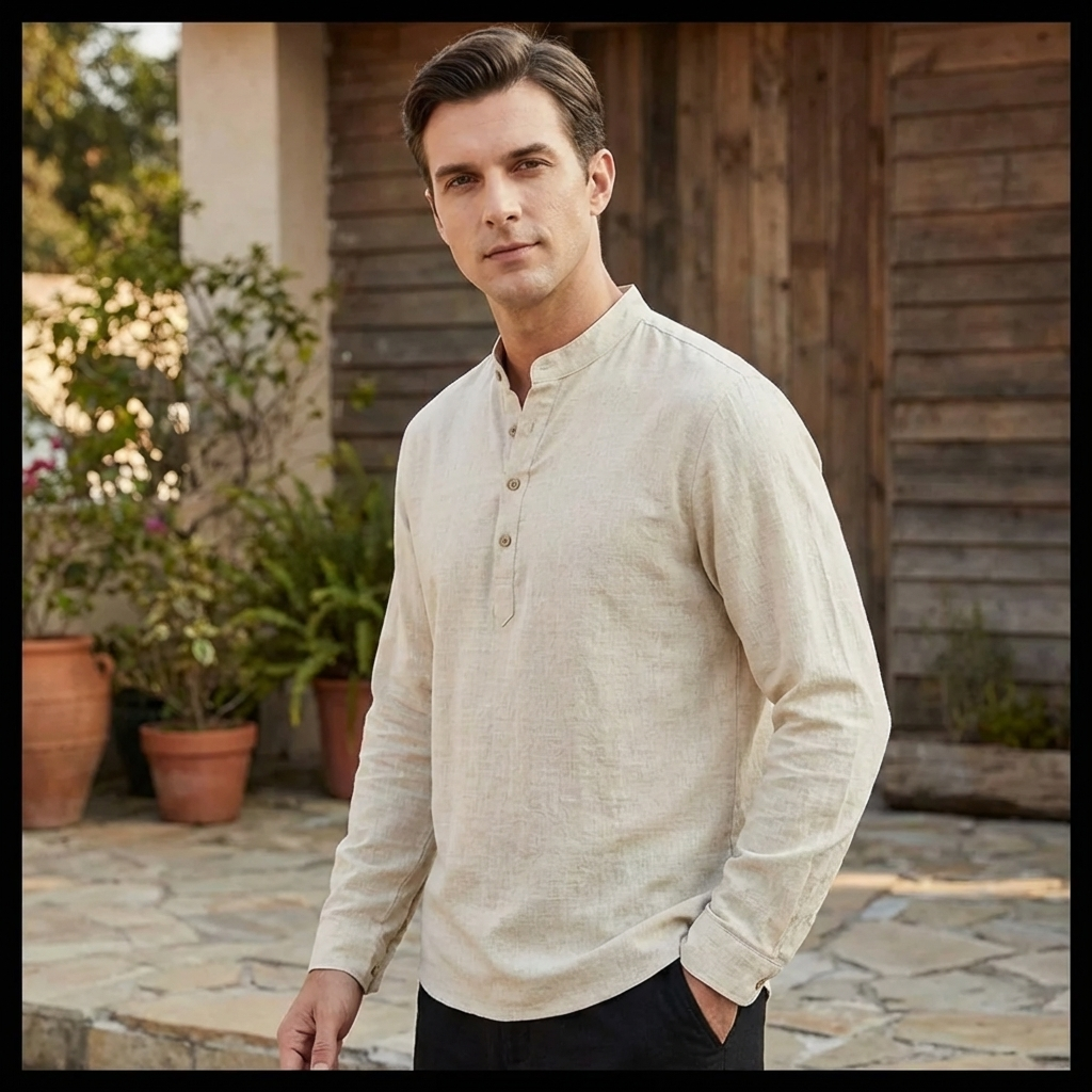 OLDMONEYLOOK | Men’s Classic Linen Summer Shirt