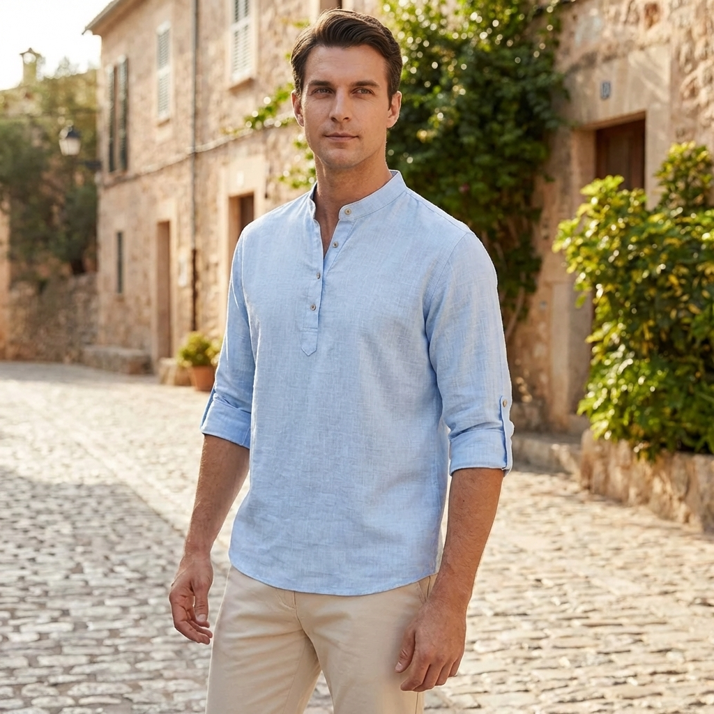 OLDMONEYLOOK | Men’s Classic Linen Summer Shirt