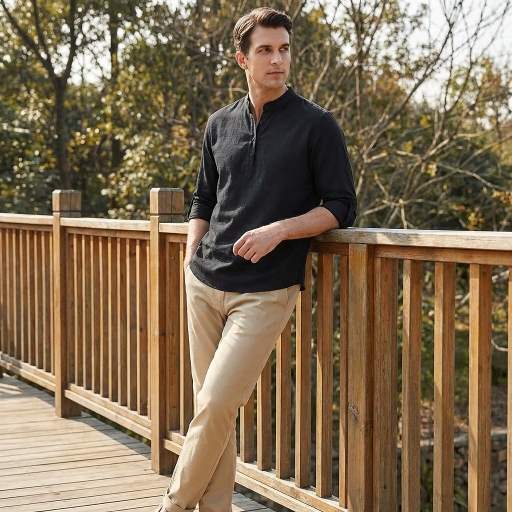 OLDMONEYLOOK | Men’s Classic Linen Summer Shirt