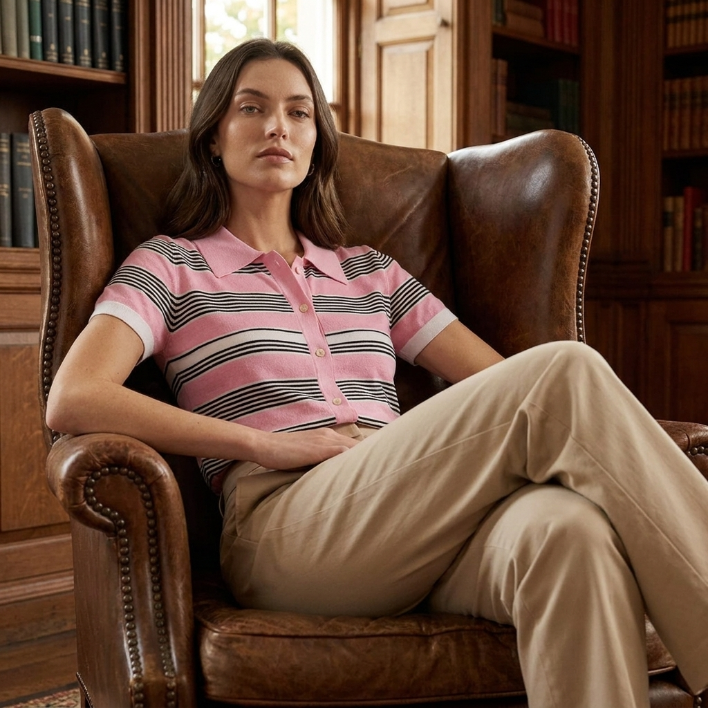 OLDMONEYLOOK | Women’s Classic Striped Summer Blouse
