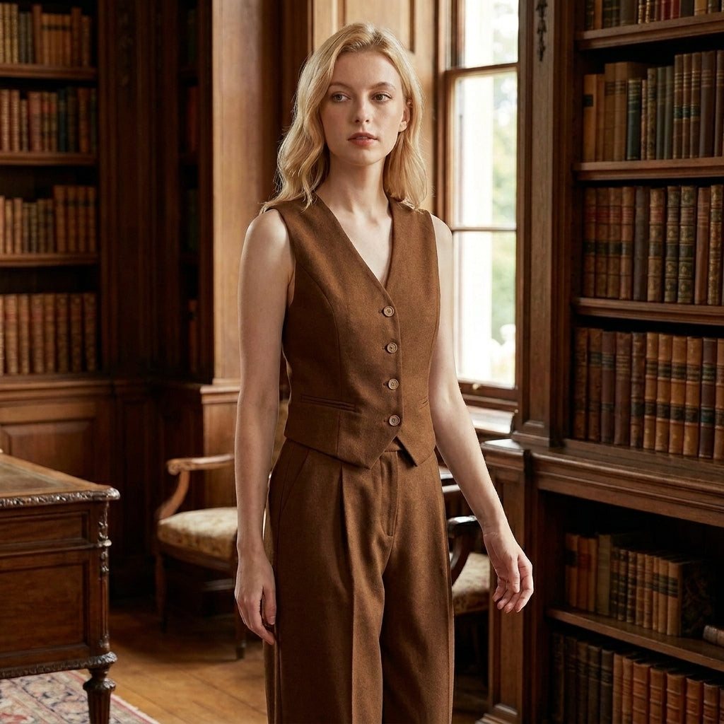 OLDMONEYLOOK | Women’s Tailored Vest and Trousers Set