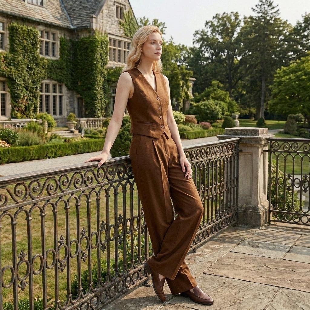 OLDMONEYLOOK | Women’s Tailored Vest and Trousers Set