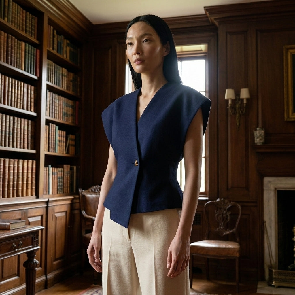 OLDMONEYLOOK | Women’s Classic V-Neck Blouse