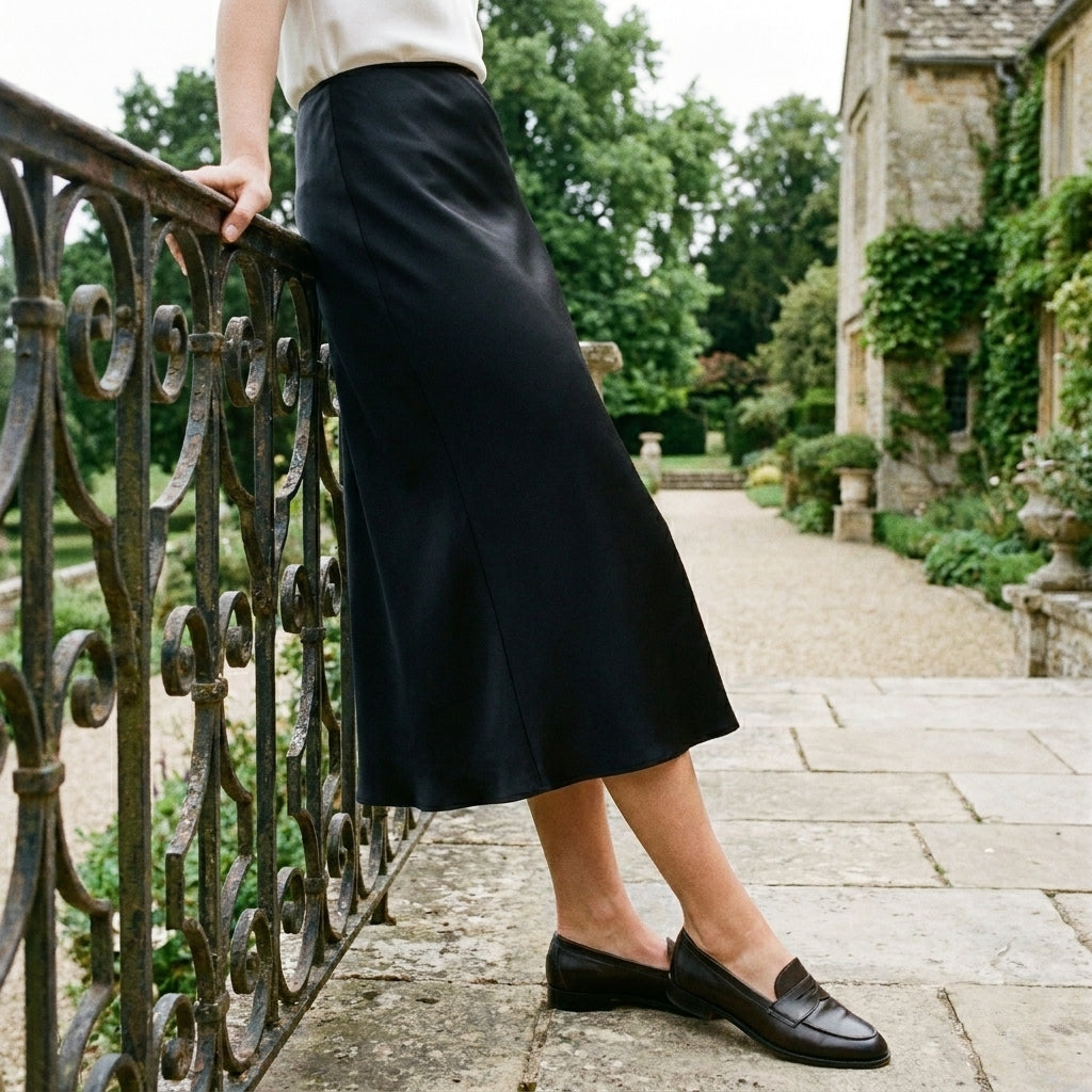OLDMONEYLOOK | Women’s Refined Silk Skirt