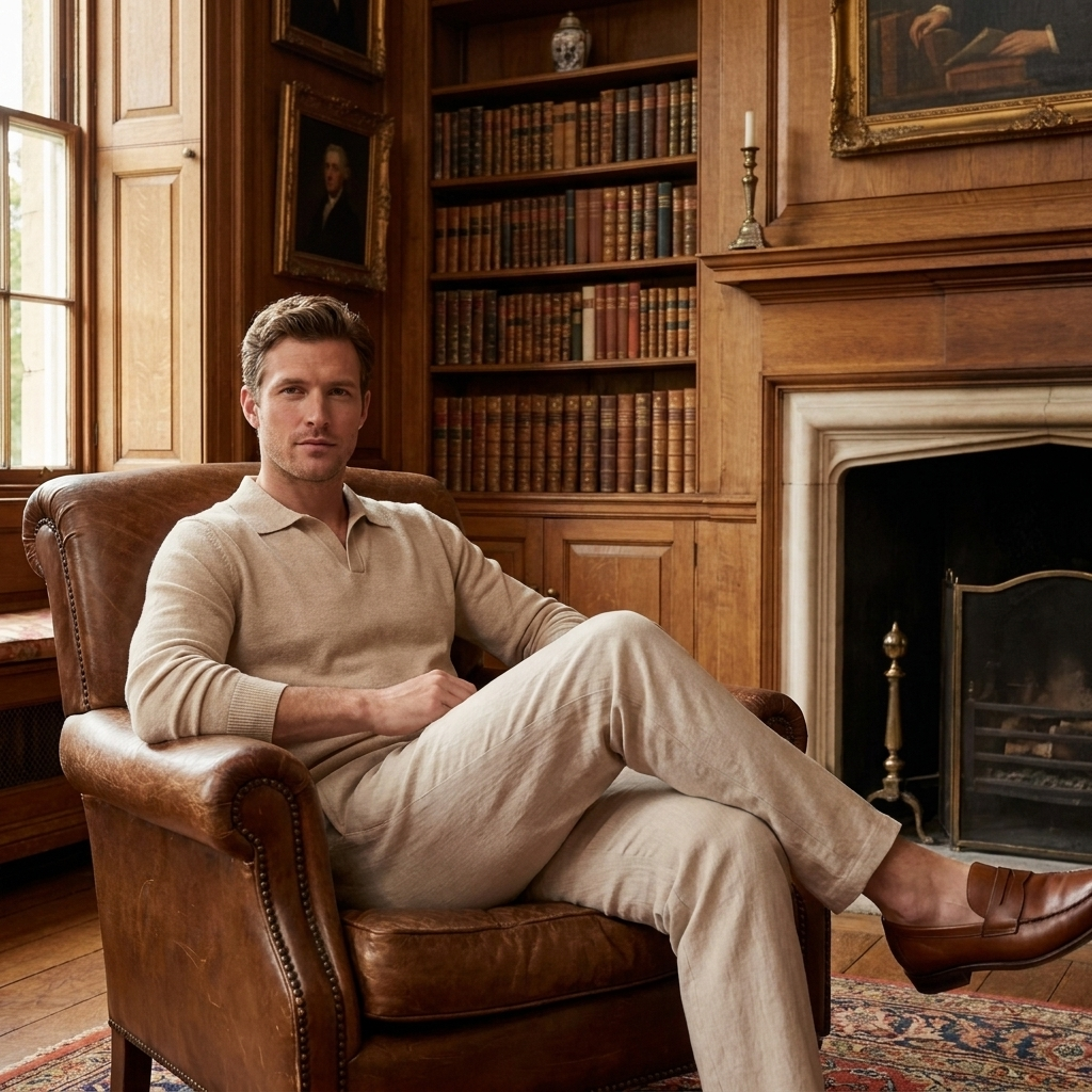 OLDMONEYLOOK | Men’s Heritage Linen Pantalon