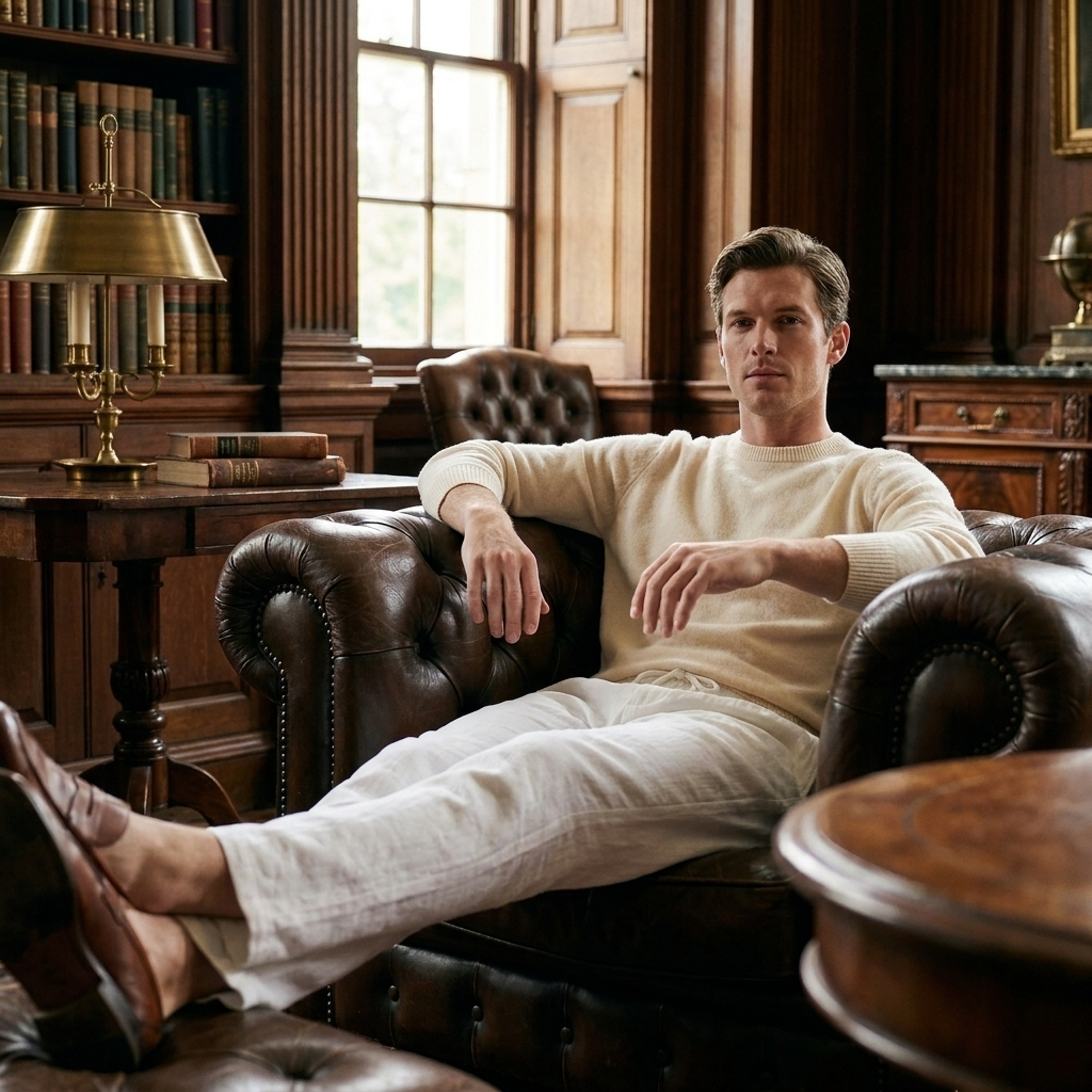 OLDMONEYLOOK | Men’s Heritage Linen Pantalon