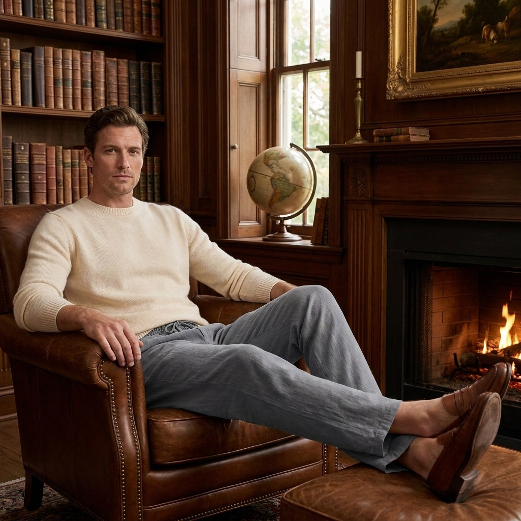 OLDMONEYLOOK | Men’s Heritage Linen Pantalon