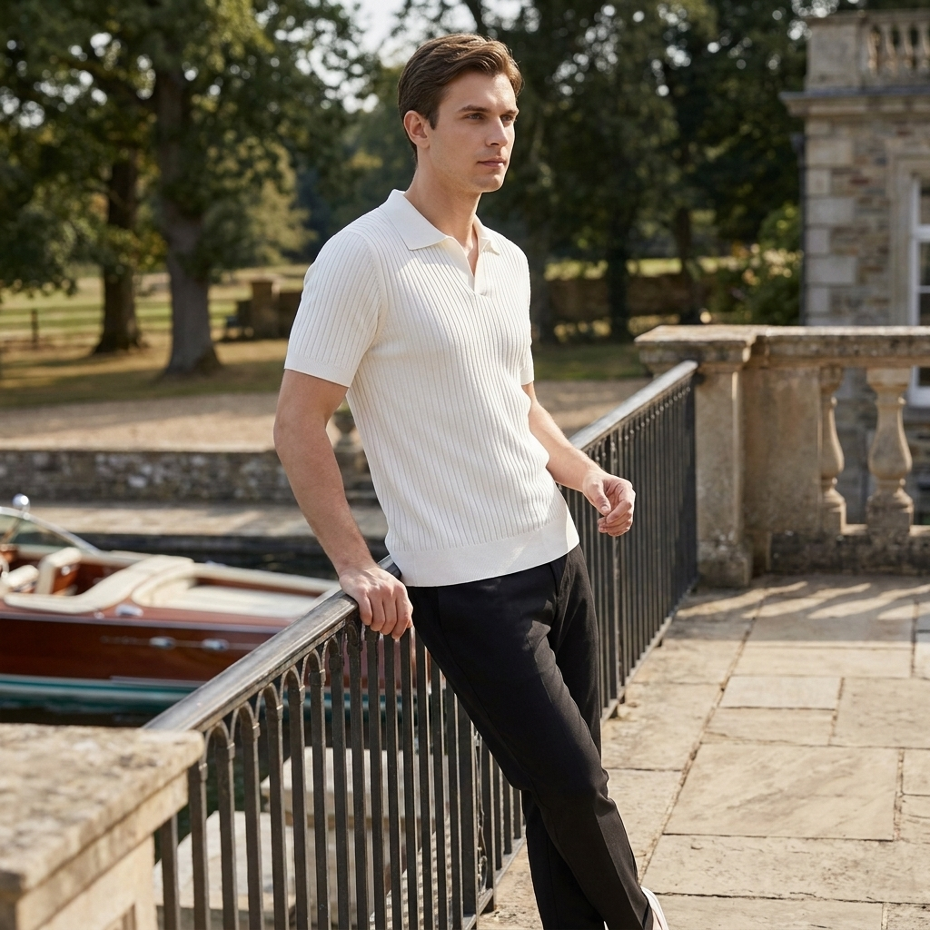 OLDMONEYLOOK | Men’s Heritage Knit Polo Shirt