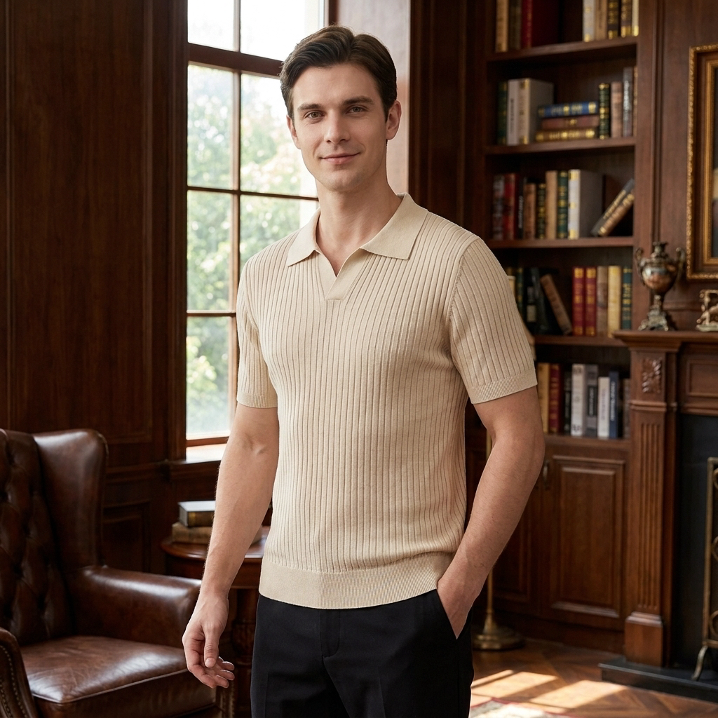 OLDMONEYLOOK | Men’s Heritage Knit Polo Shirt