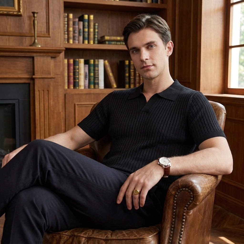 OLDMONEYLOOK | Men’s Heritage Knit Polo Shirt