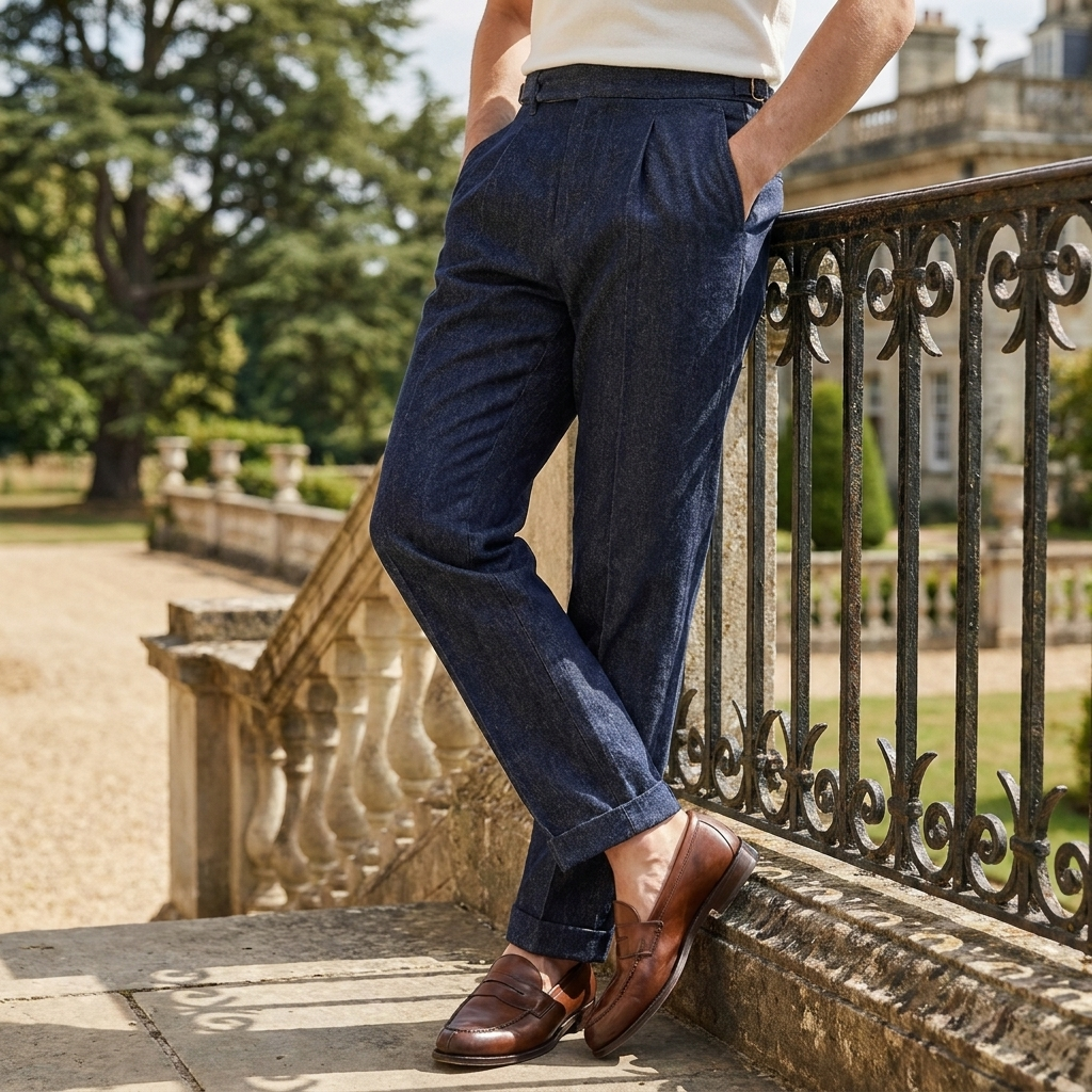 OLDMONEYLOOK | Men’s Refined Stretch Straight Leg Pants