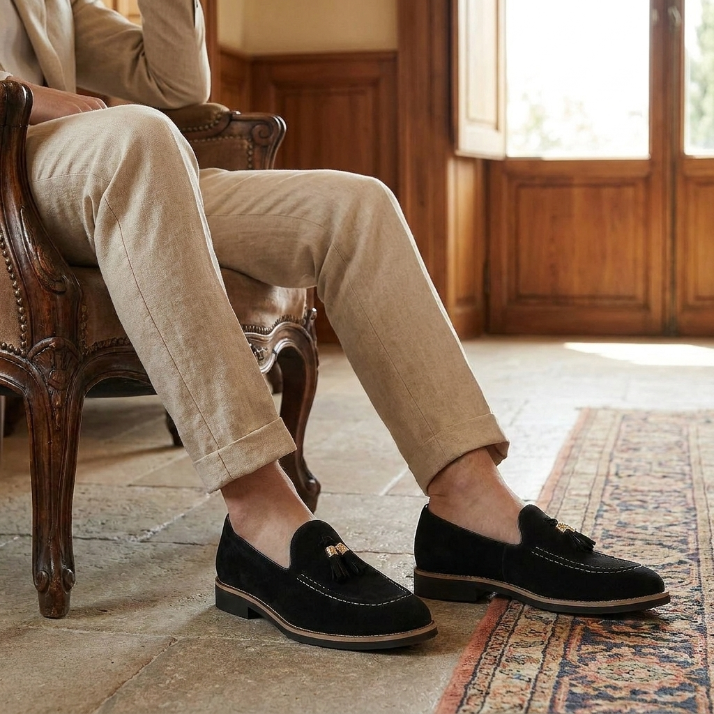 OLDMONEYLOOK | Men’s Heritage Suede Tassel Loafers