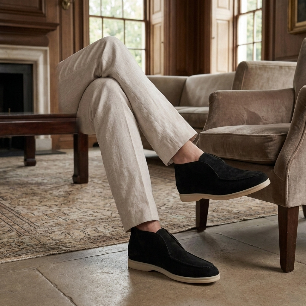 OLDMONEYLOOK | Men Heritage Suede Loafers Classic Slip-On