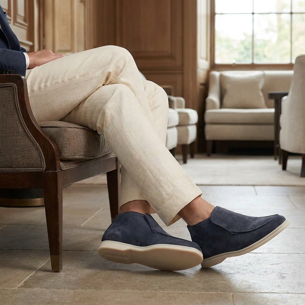 OLDMONEYLOOK | Men Refined Lightweight Suede Loafers