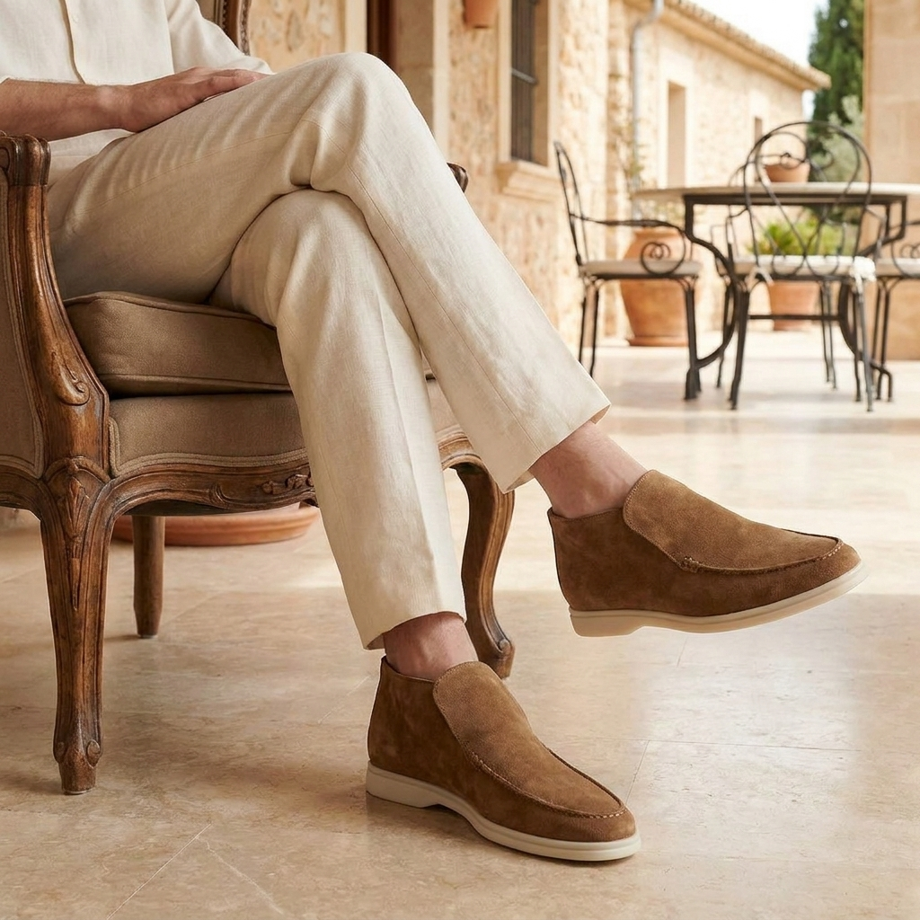 OLDMONEYLOOK | Men Refined Lightweight Suede Loafers