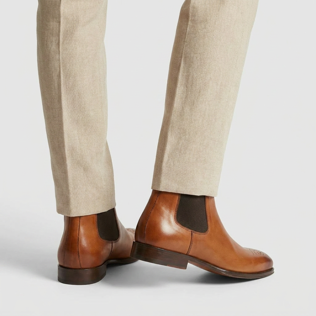 OLDMONEYLOOK | Men’s Refined Brown Leather Ankle Boots