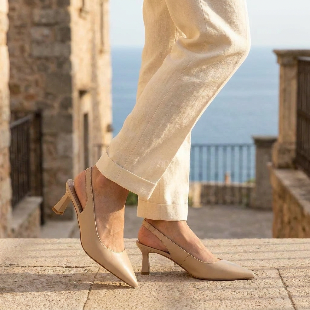 OLDMONEYLOOK | Women’s Refined Pointed Toe Heel Sandals