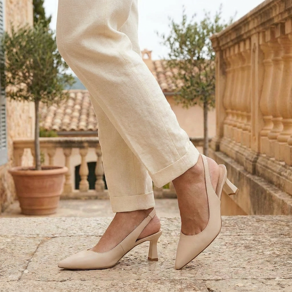 OLDMONEYLOOK | Women’s Refined Pointed Toe Heel Sandals